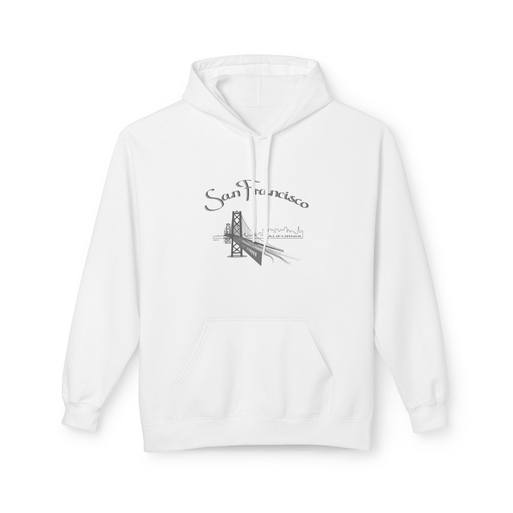 San Francisco Golden Gate Sketch Hoodie — Minimal City Skyline Travel Sweatshirt