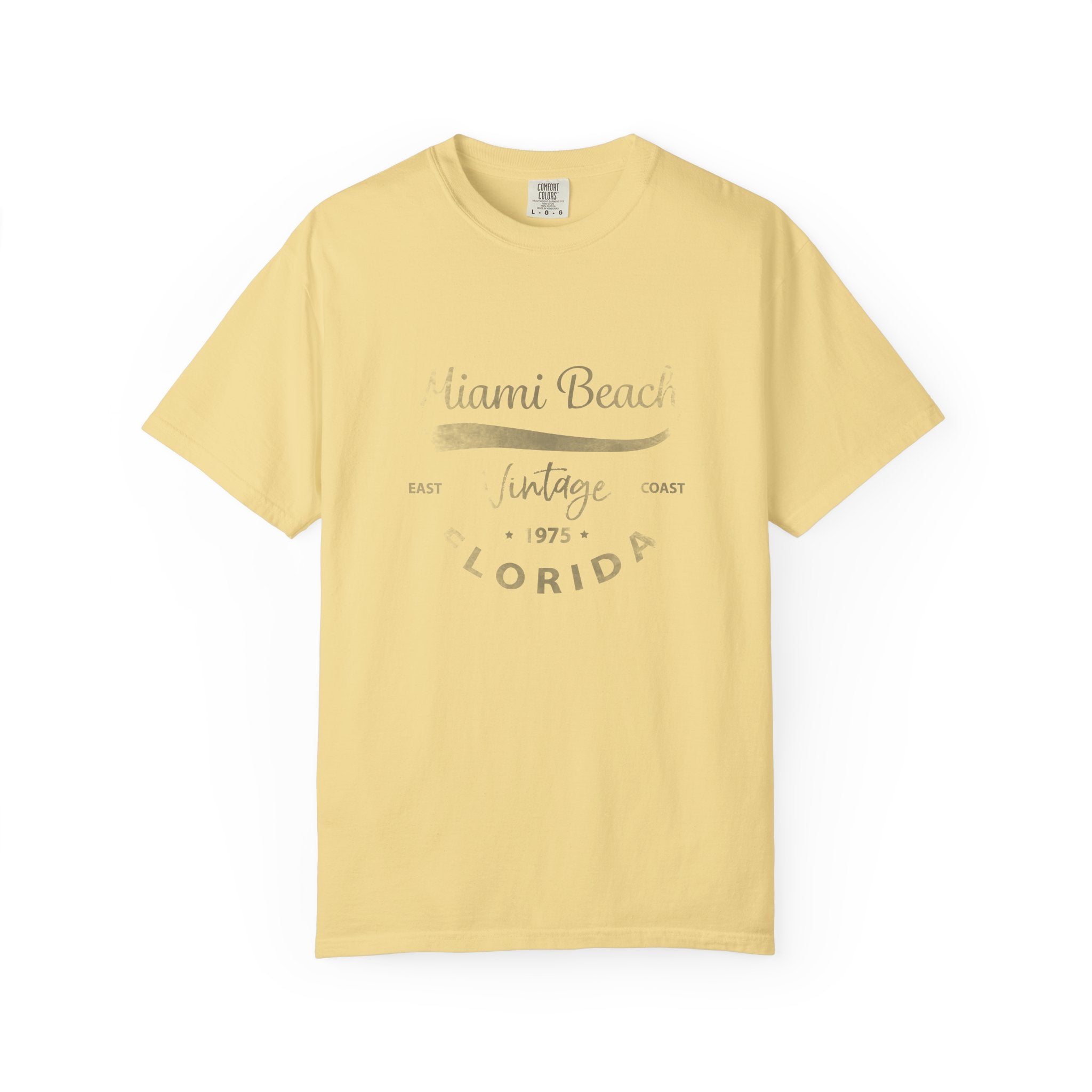 Miami Beach Florida Vintage Graphic Unisex Garment-Dyed T-shirt