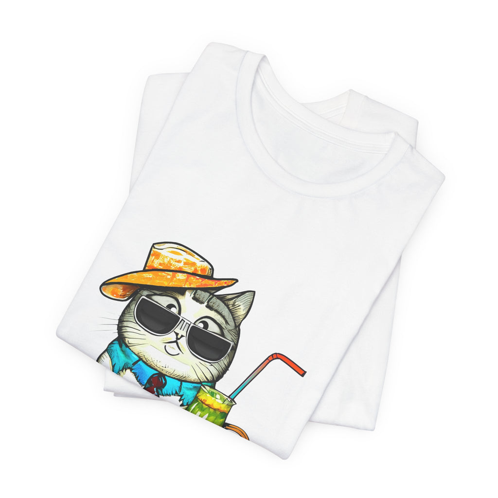 Purr-fectly Chilled Cat Graphic T-Shirt