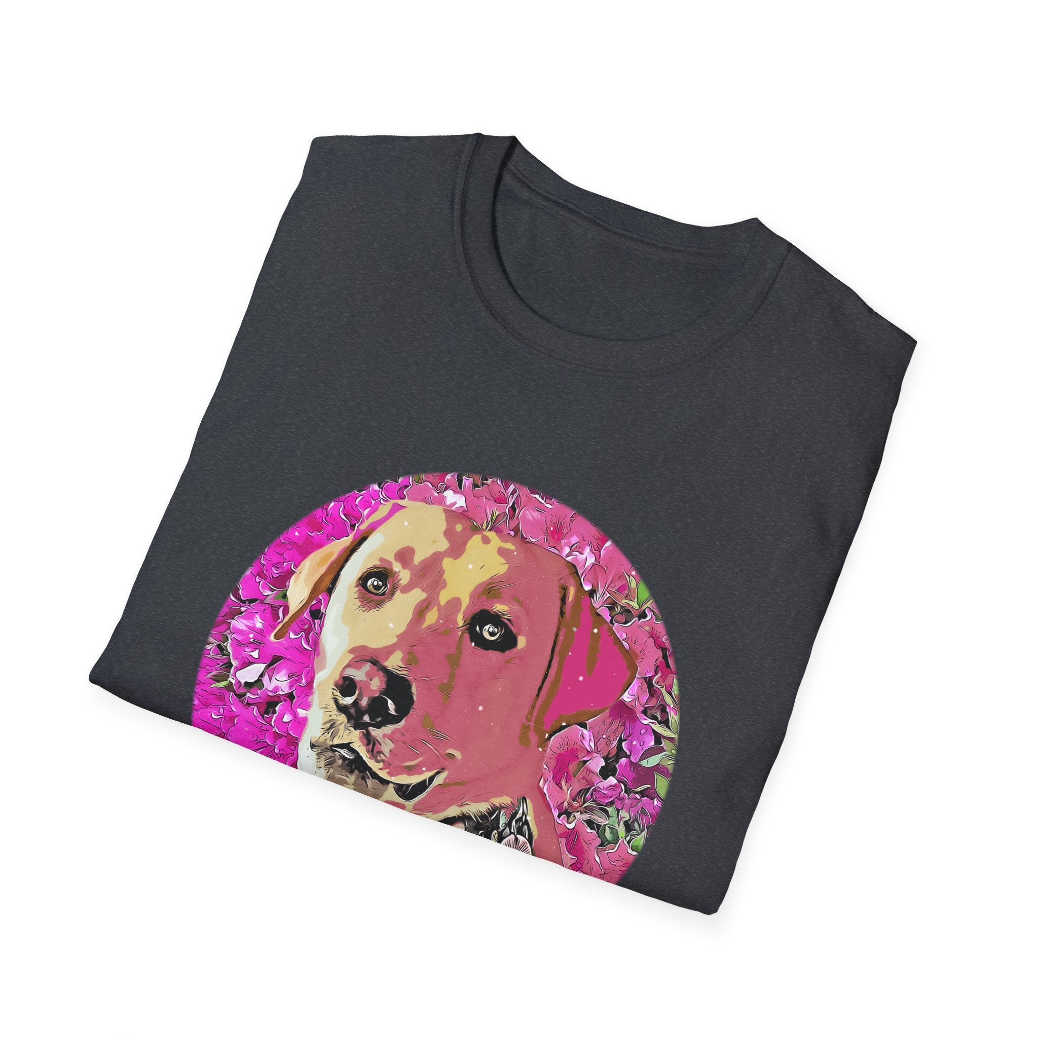 Labrador Retriever Floral Graphic T-Shirt for Dog Lovers