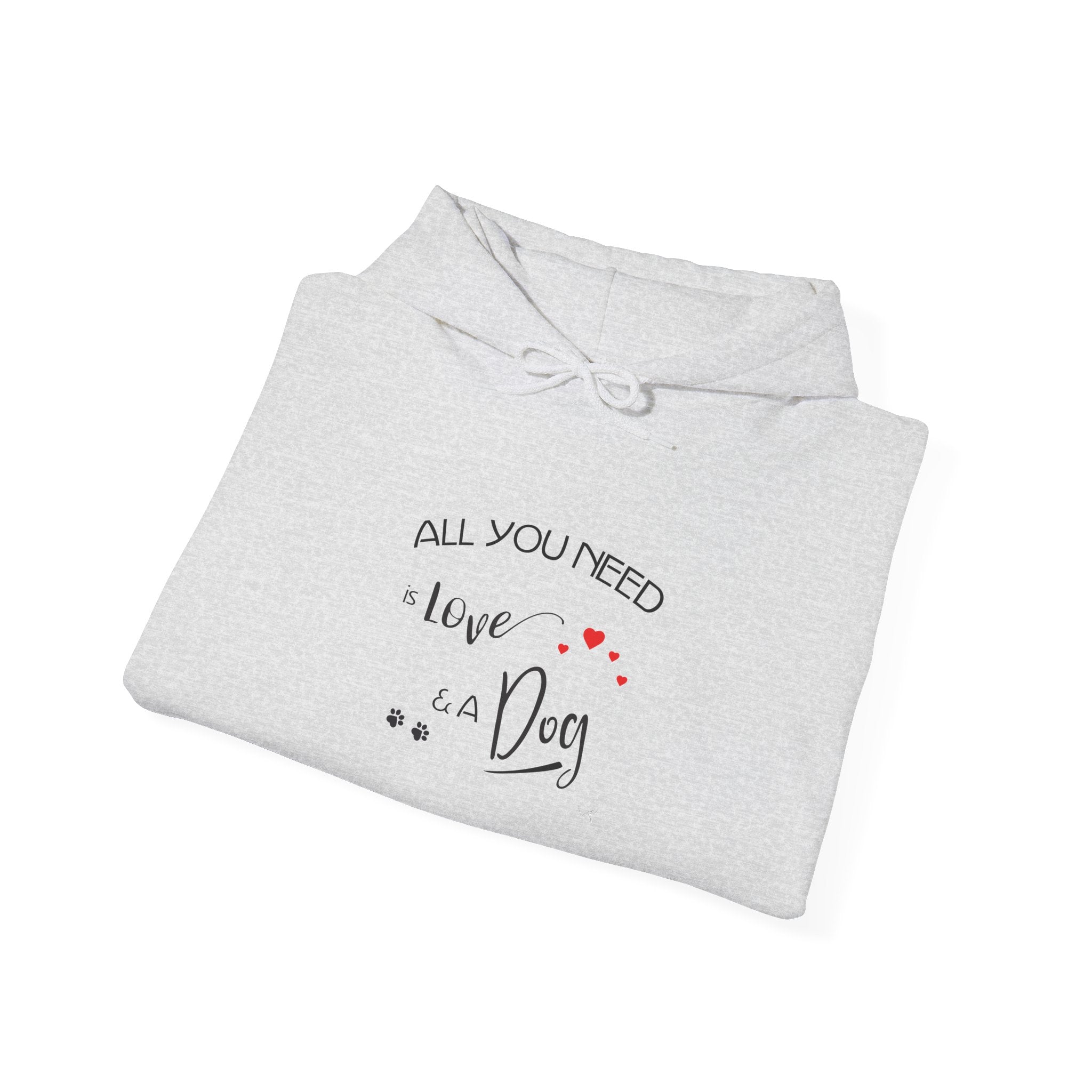 All You Need Is Love and a Dog Graphic Hoodie - Unisex Heavy Blend™ Hooded Sweatshirt