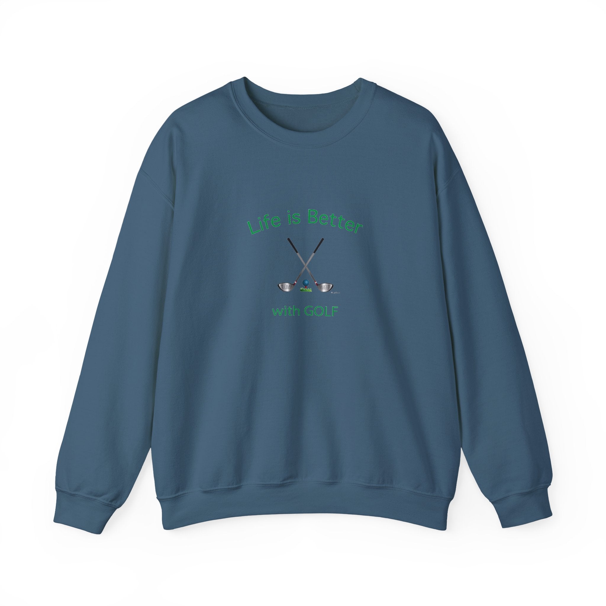Life Is Better with Golf Graphic Unisex Heavy Blend™ Crewneck Sweatshirt