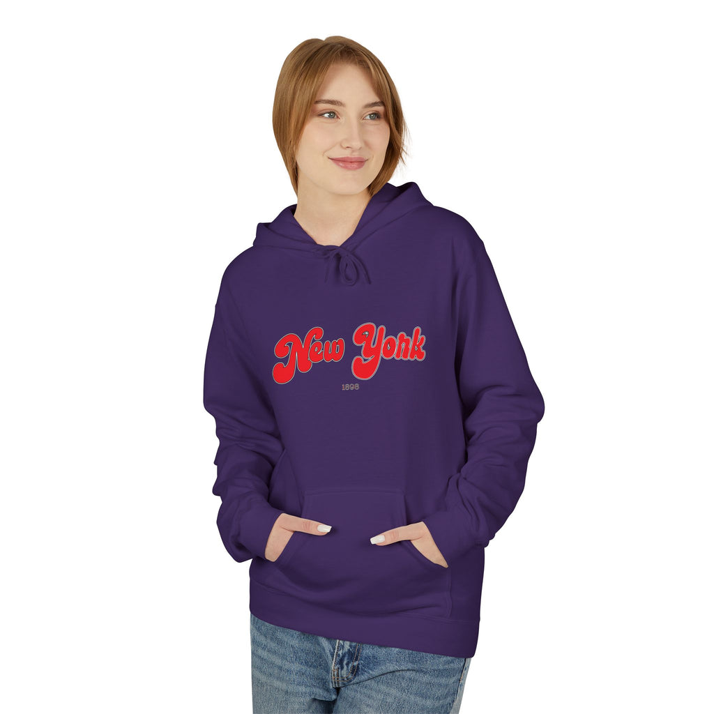 New York 1898 Retro Typography Hoodie
