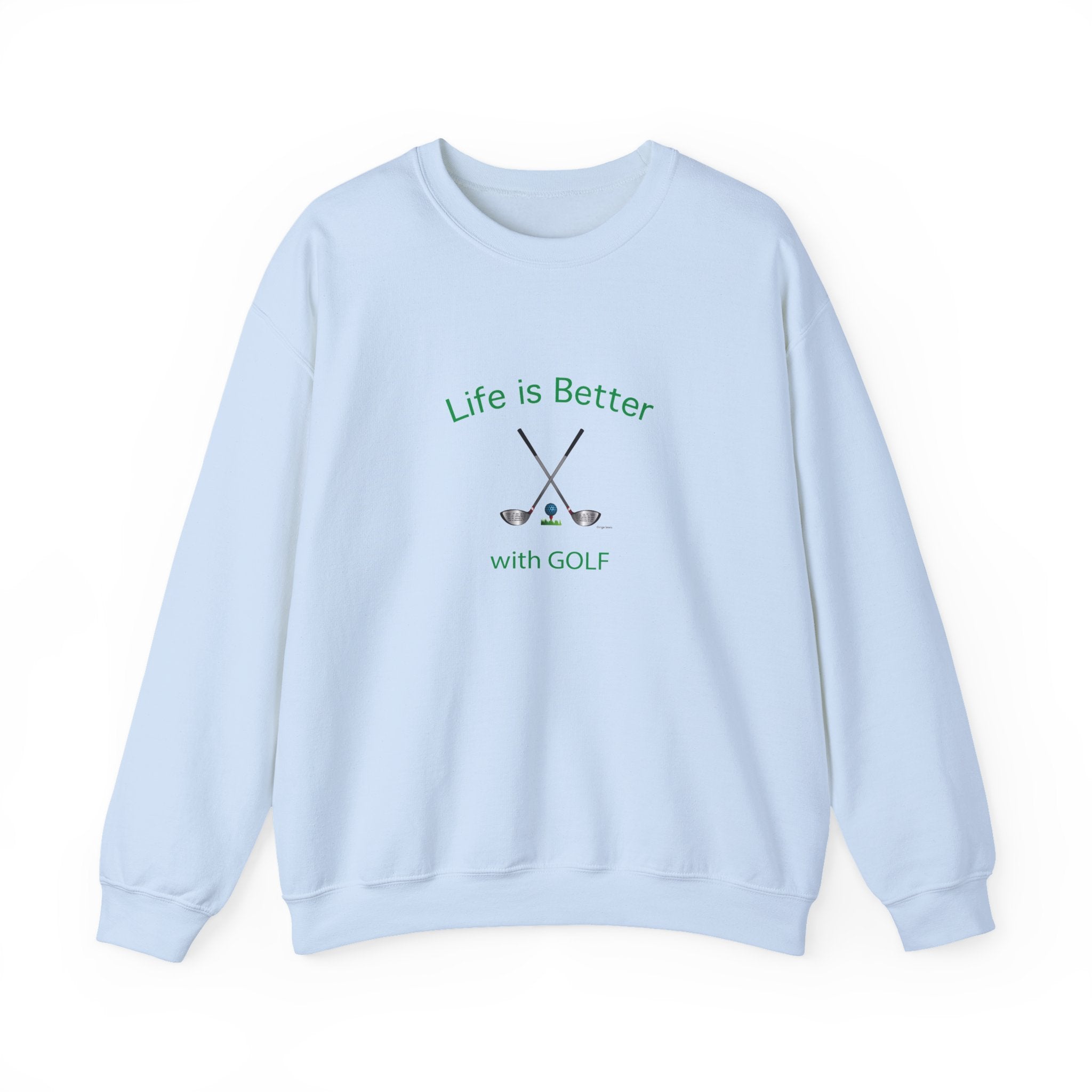 Life Is Better with Golf Graphic Unisex Heavy Blend™ Crewneck Sweatshirt