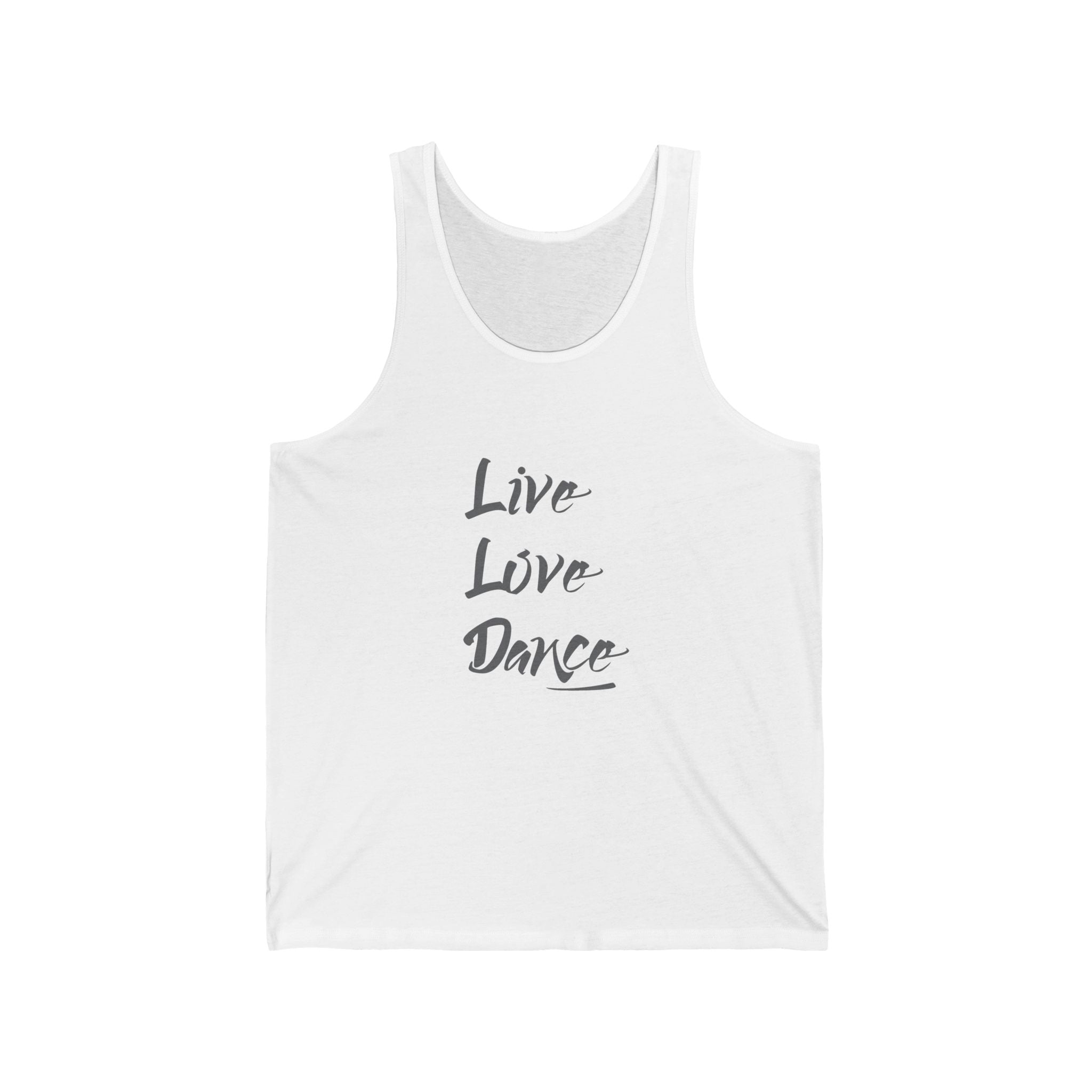 Live Love Dance Graphic Unisex Jersey Tank Top