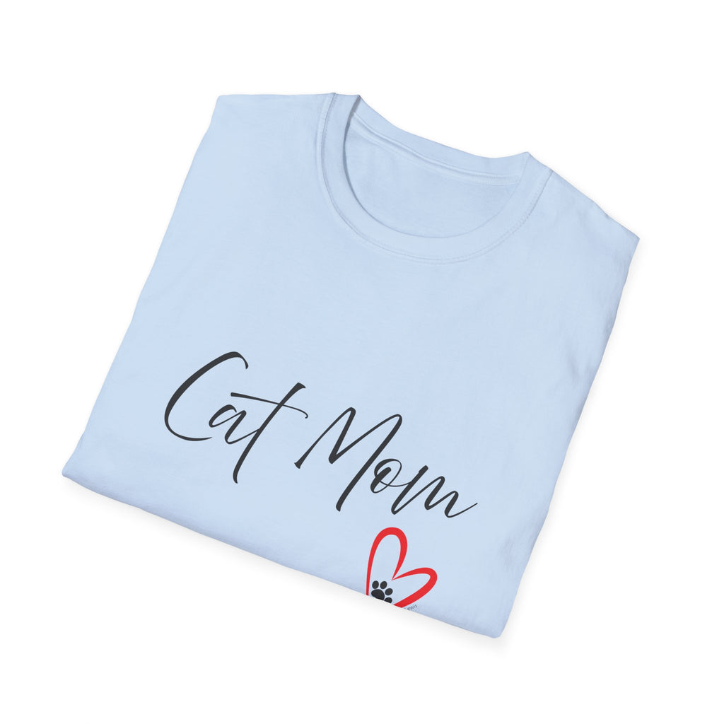 Cat Mom Heart Graphic Tee