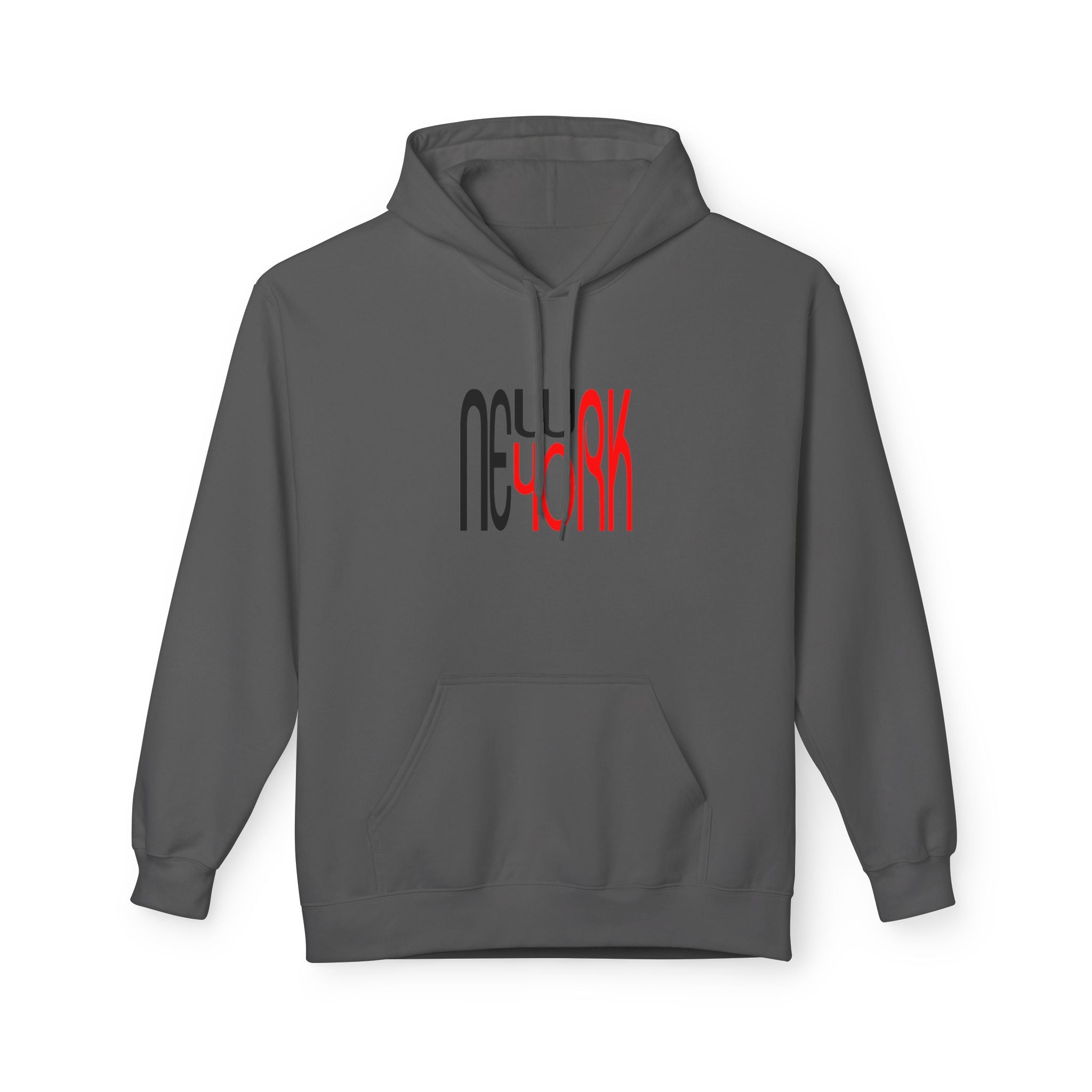 New York Retro Red Black Typography HoodieUnisex Hoodie
