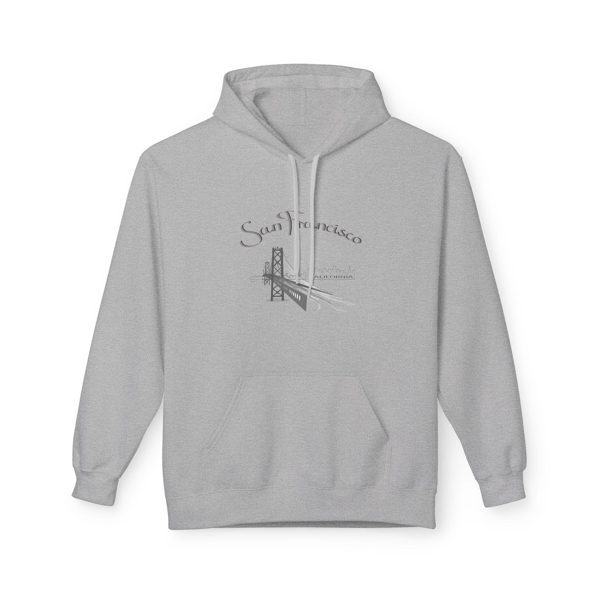 San Francisco Golden Gate Sketch Hoodie — Minimal City Skyline Travel Sweatshirt