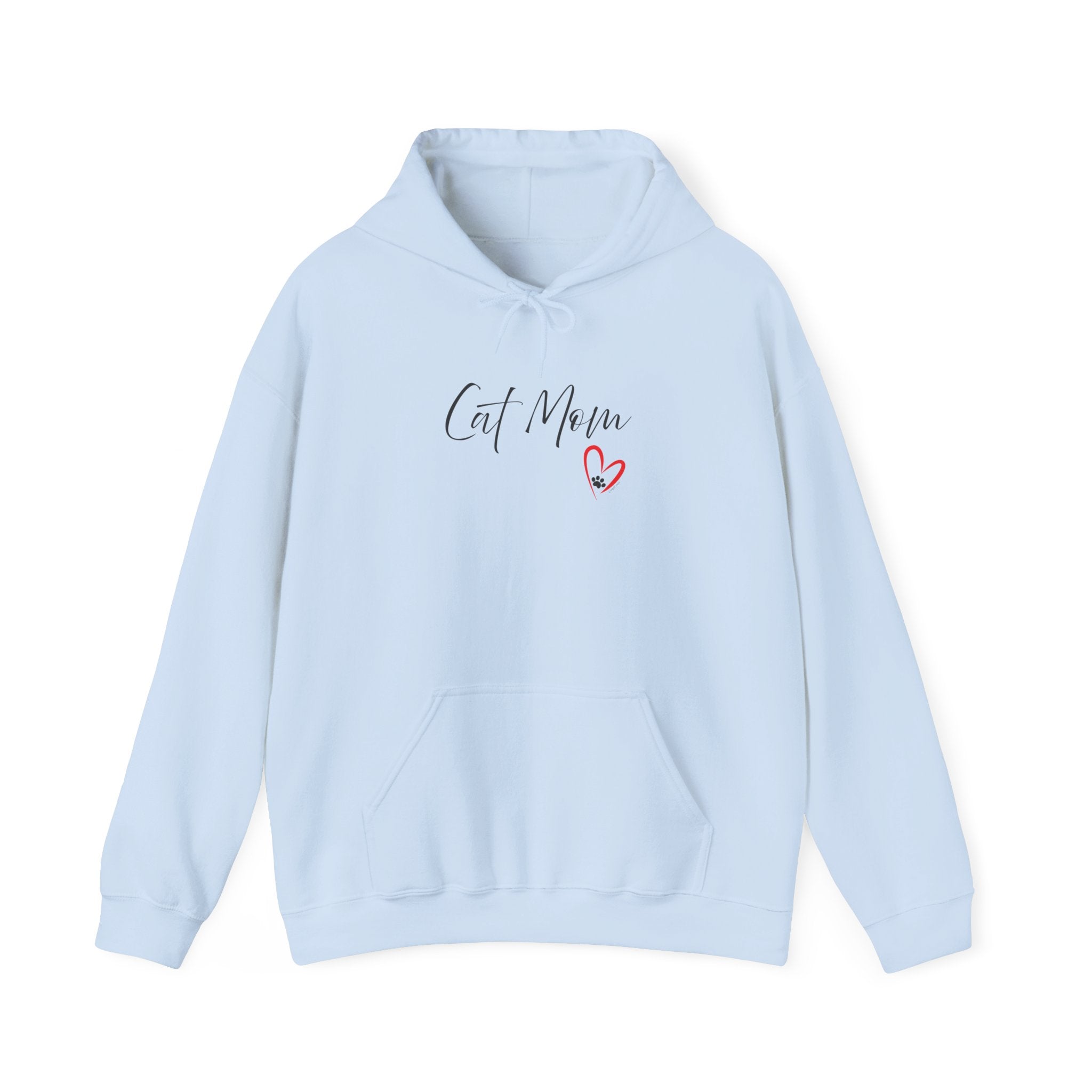 Modern Cat Mom Heart Graphic Design Hoodie Unisex Hoodie