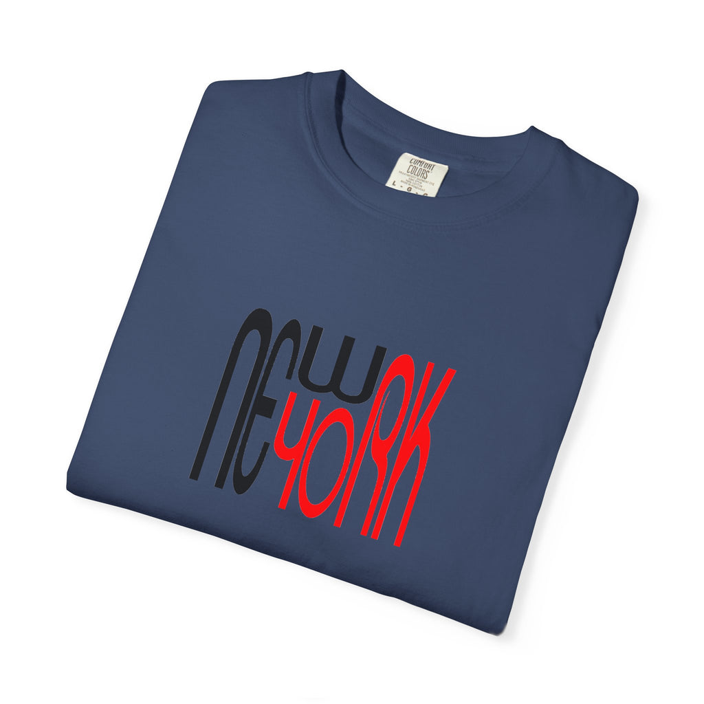 New York Black Red Lettering Unisex Graphic Tee