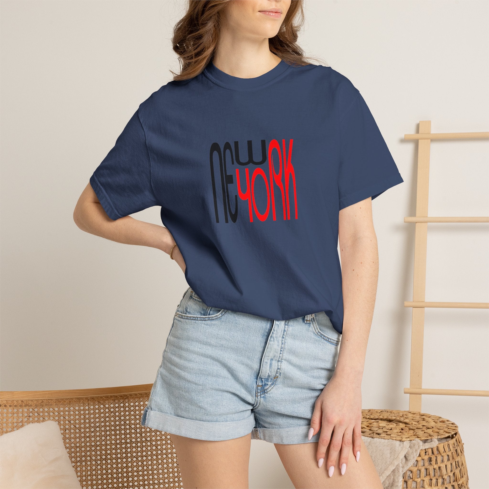 New York Black Red Lettering Unisex Graphic Tee