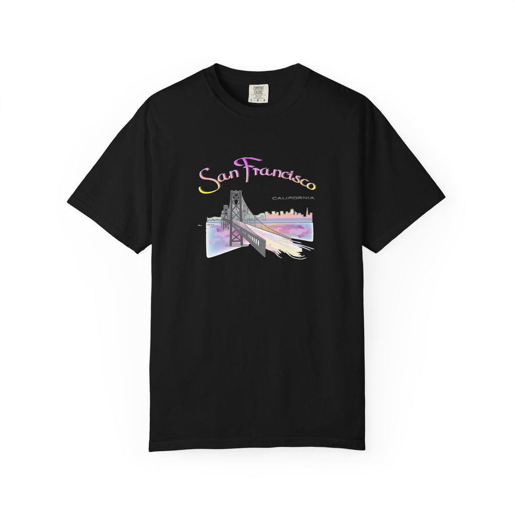 San Francisco Rainbow Golden Gate Bridge Graphic Unisex T-shirt