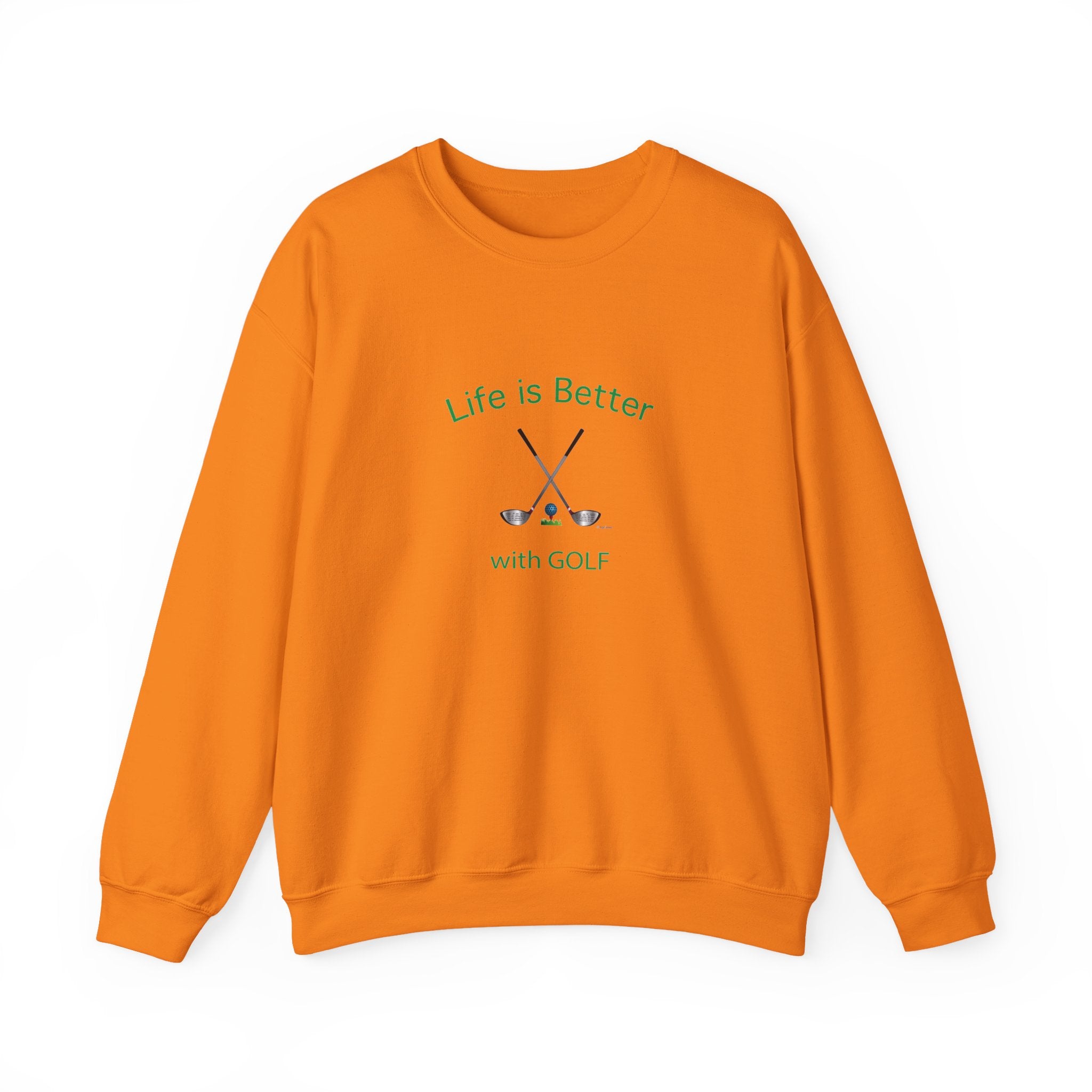 Life Is Better with Golf Graphic Unisex Heavy Blend™ Crewneck Sweatshirt