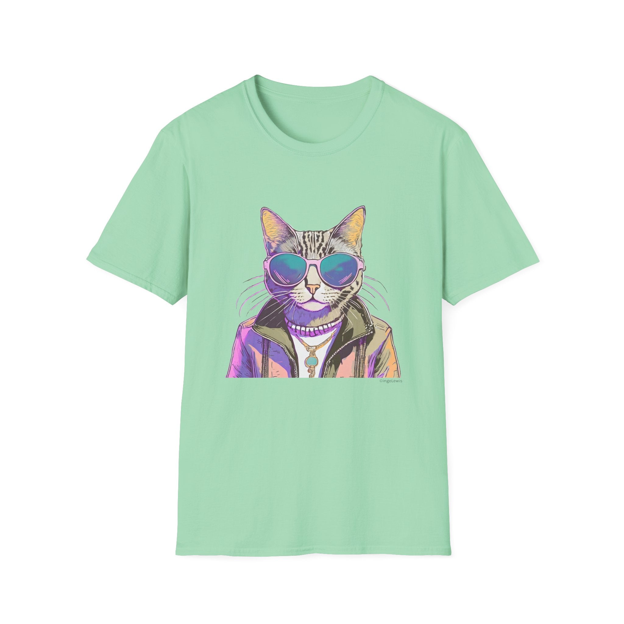 Cool Cat in Sunglasses Graphic Tee