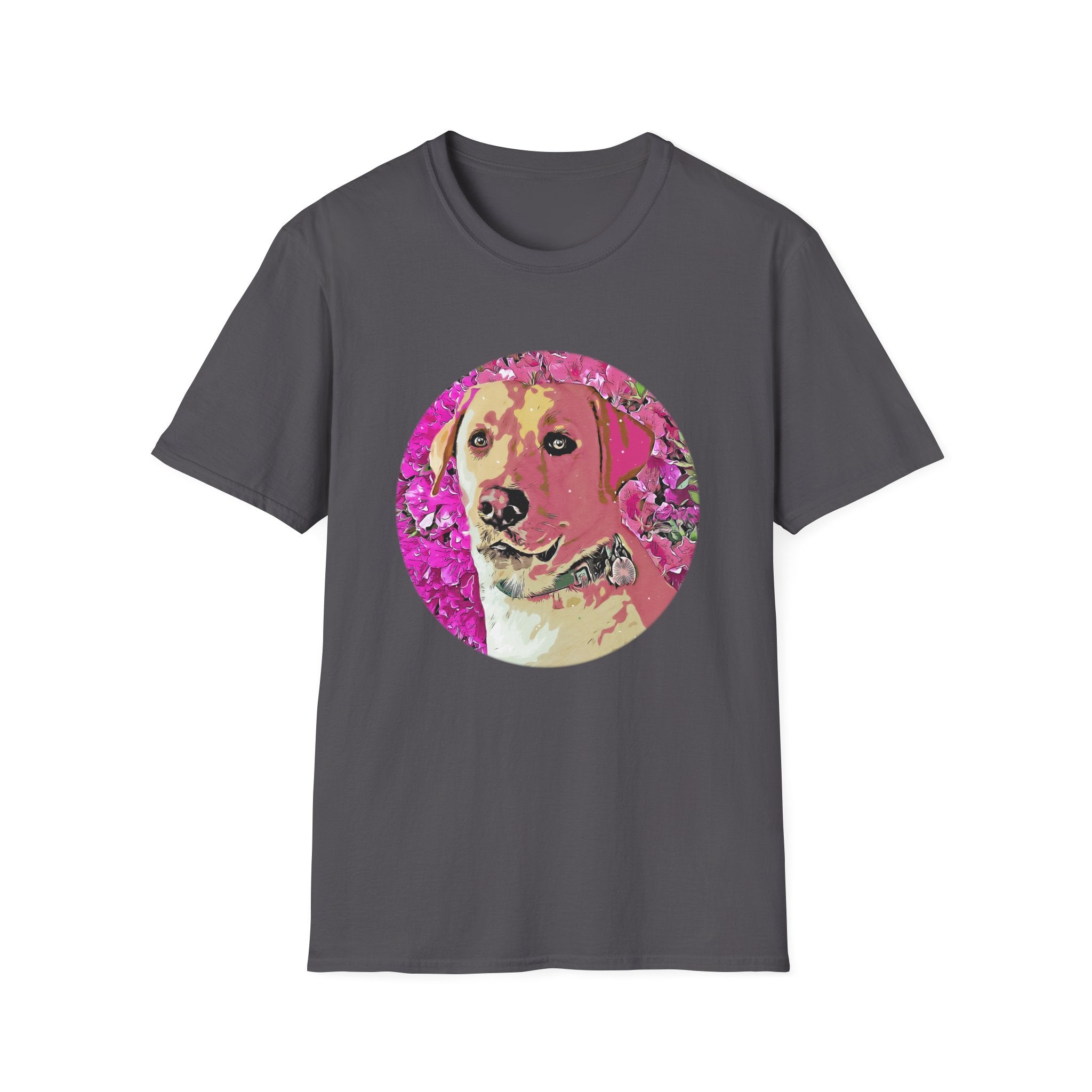 Labrador Retriever Floral Graphic T-Shirt for Dog Lovers