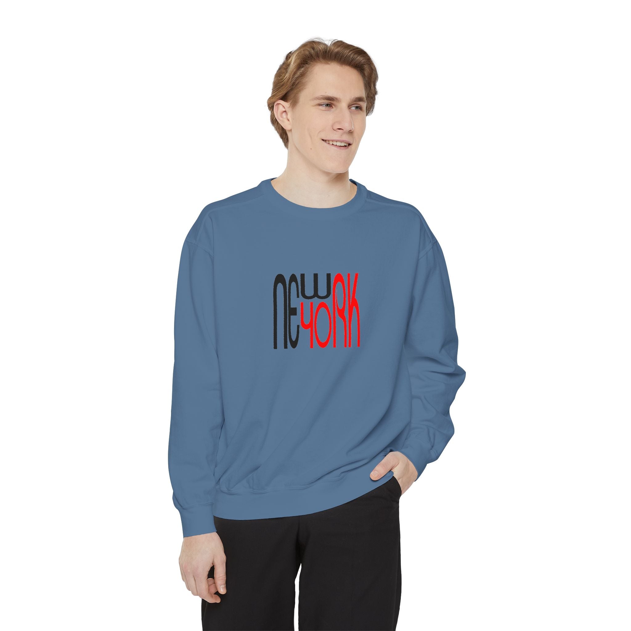 New York Black Red Lettering Graphic Unisex Sweatshirt
