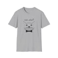 Wait, What? Funny Cat Graphic T-Shirt with Bow Tie