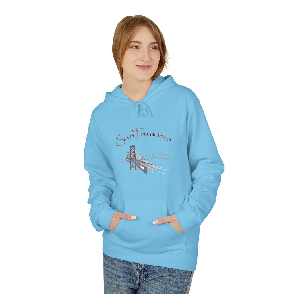 San Francisco Golden Gate Sketch Hoodie — Minimal City Skyline Travel Sweatshirt
