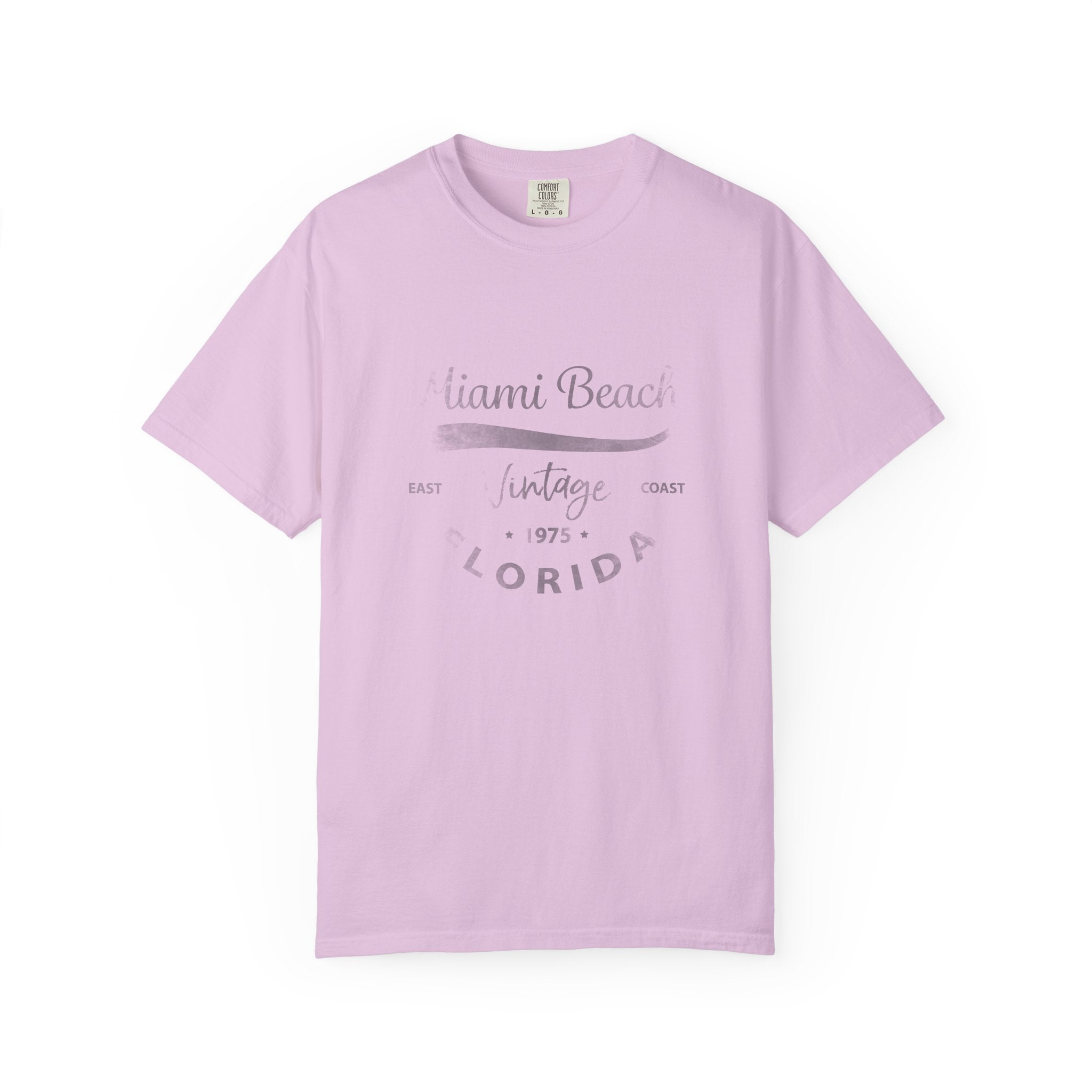 Miami Beach Florida Vintage Graphic Unisex Garment-Dyed T-shirt