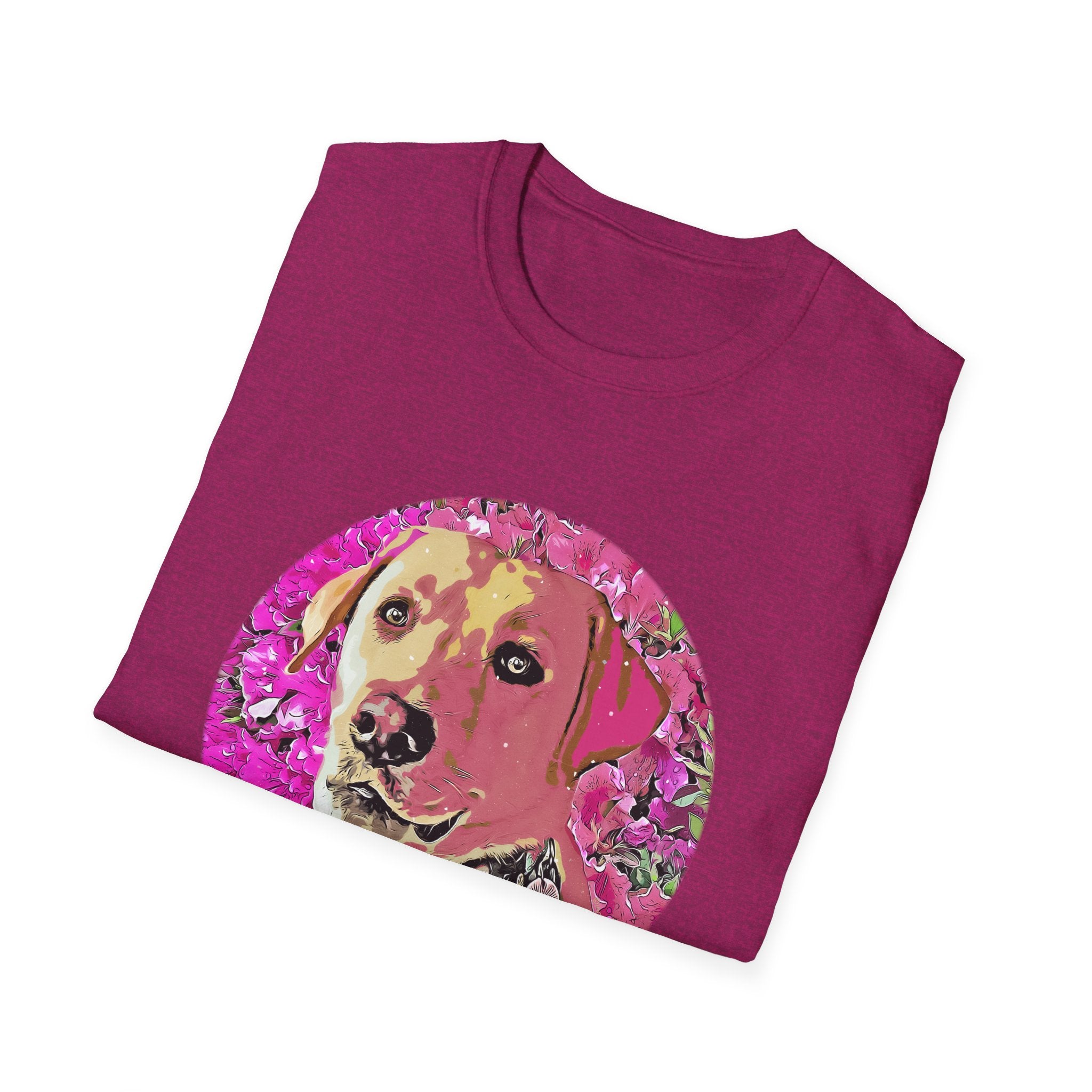 Labrador Retriever Floral Graphic T-Shirt for Dog Lovers