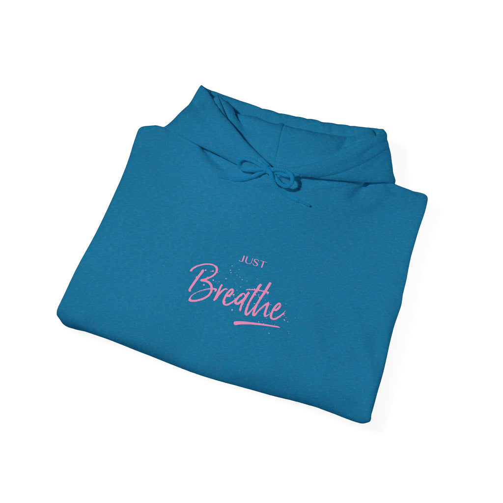 Just Breathe Zen Yoga Graphic Hoodie - Unisex Heavy Blend™ Hooded Sweatshirt