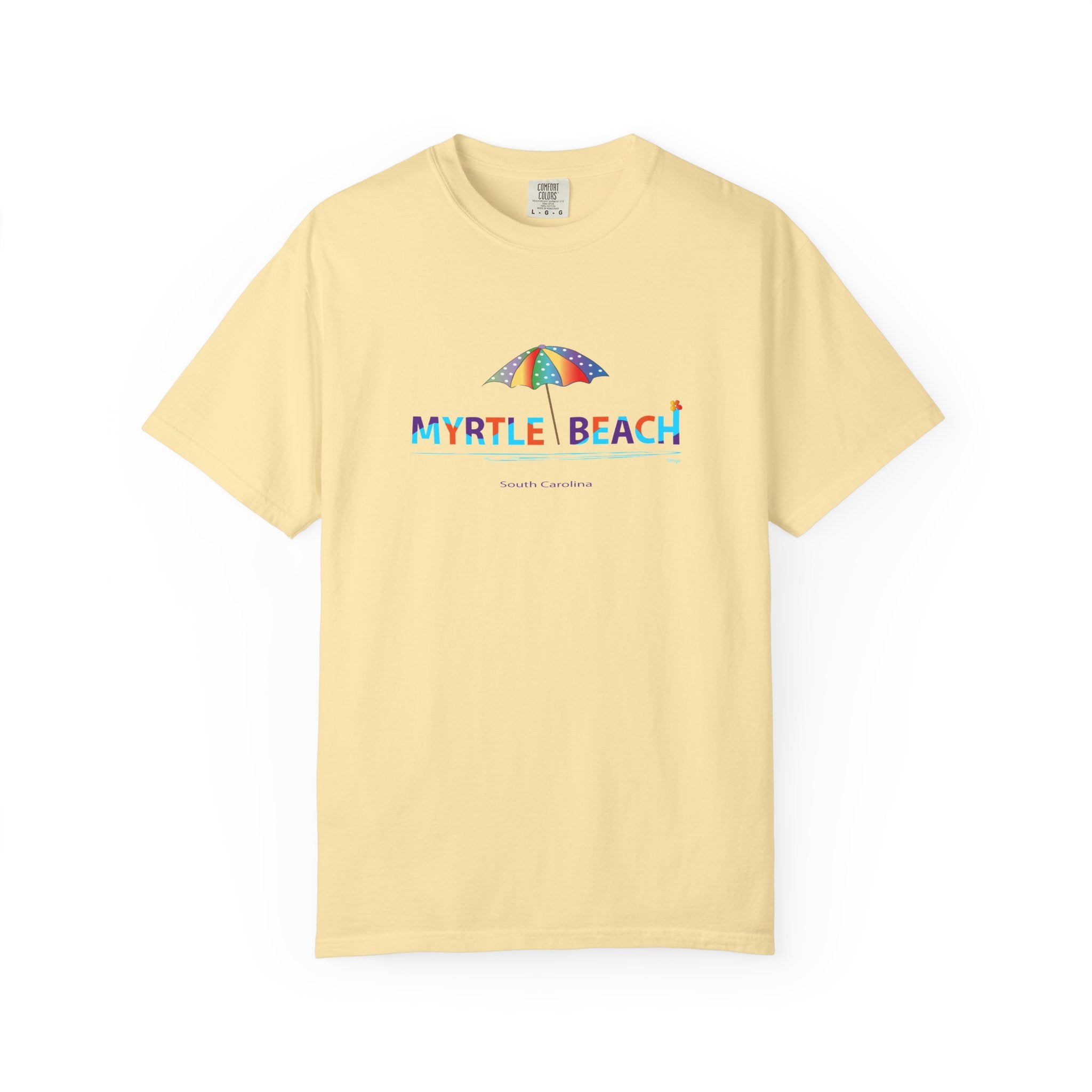 Myrtle Beach South Carolina Graphic Unisex Garment-Dyed T-shirt