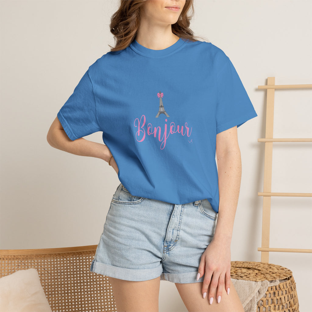 Bonjour Eiffel Tower Graphic T-shirt