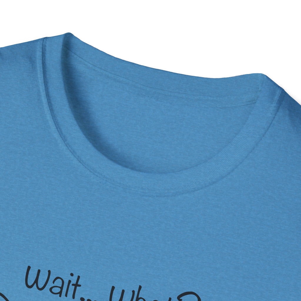 Wait, What? Funny Cat Graphic T-Shirt with Bow Tie