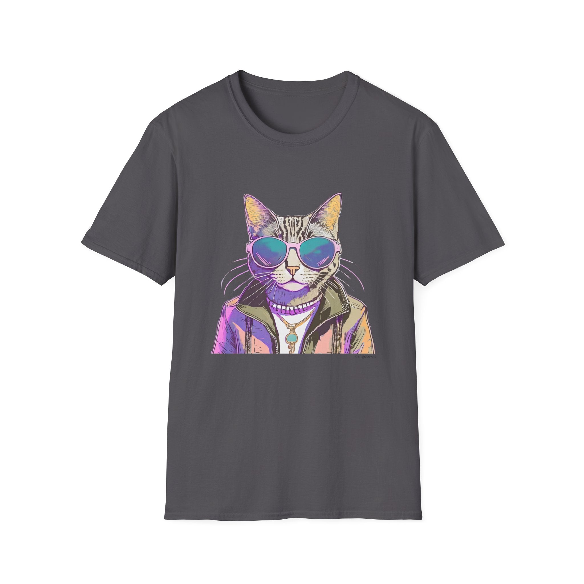 Cool Cat in Sunglasses Graphic Tee