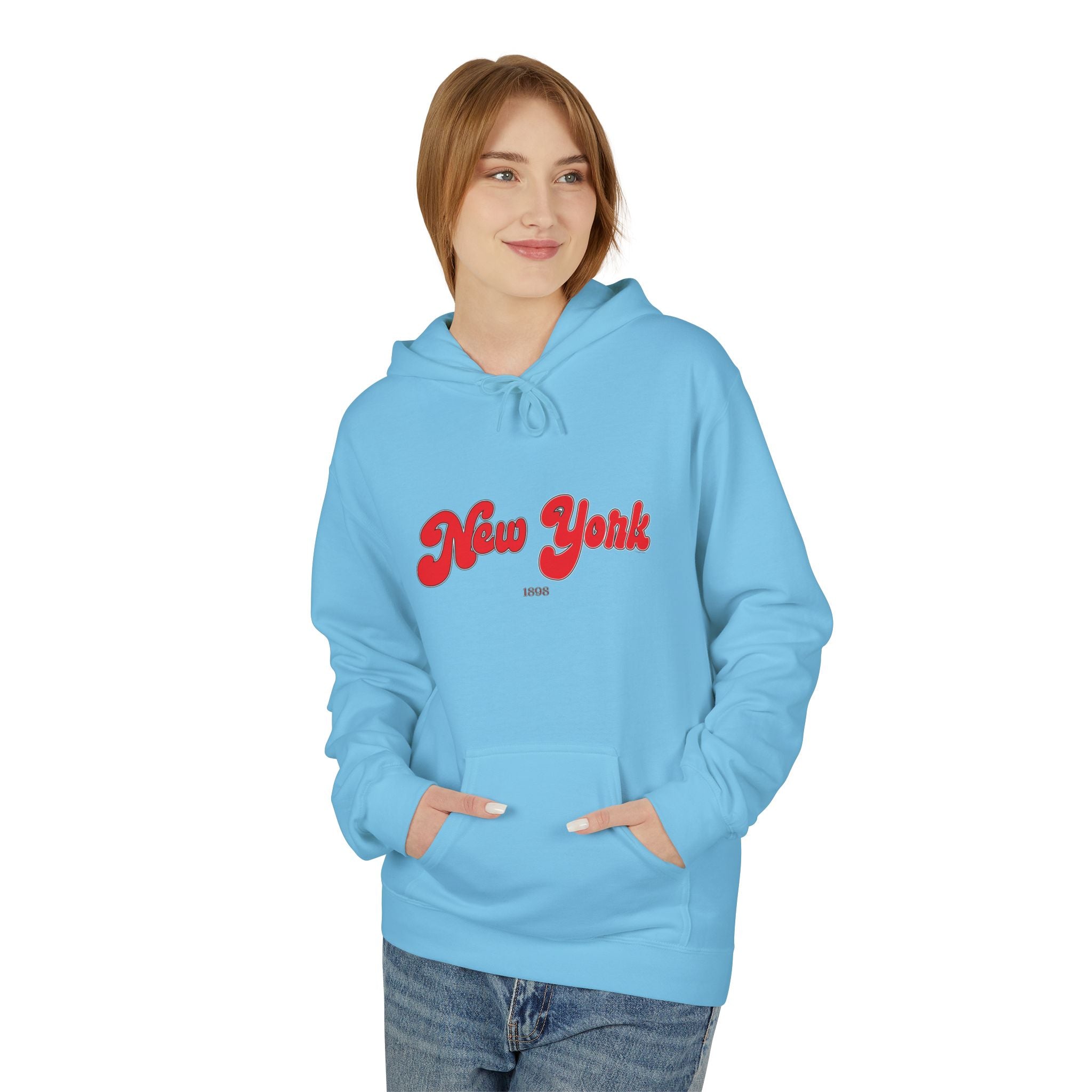 New York 1898 Retro Typography Hoodie