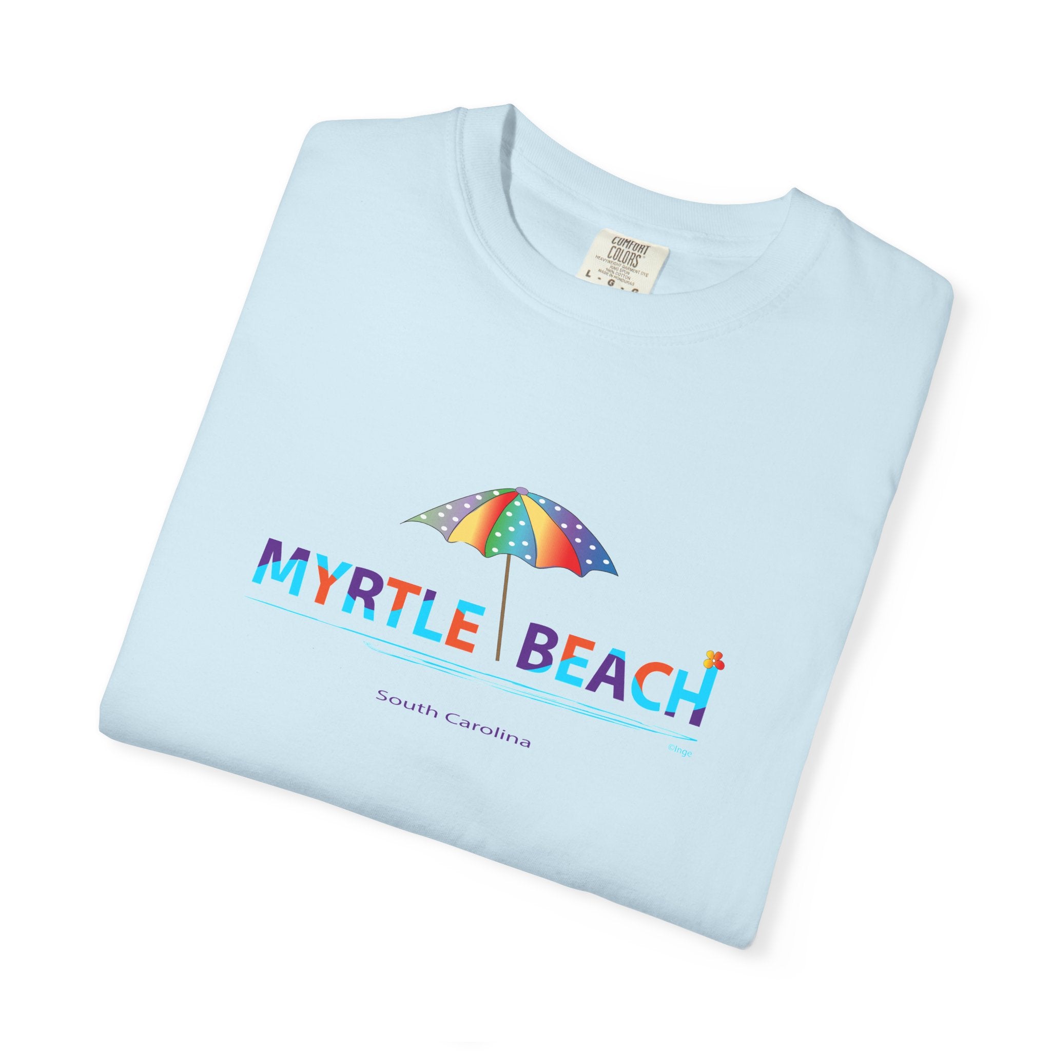 Myrtle Beach South Carolina Graphic Unisex Garment-Dyed T-shirt