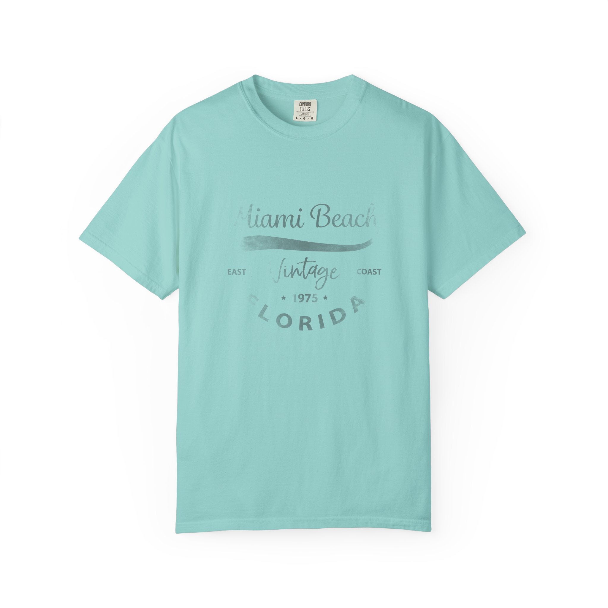 Miami Beach Florida Vintage Graphic Unisex Garment-Dyed T-shirt