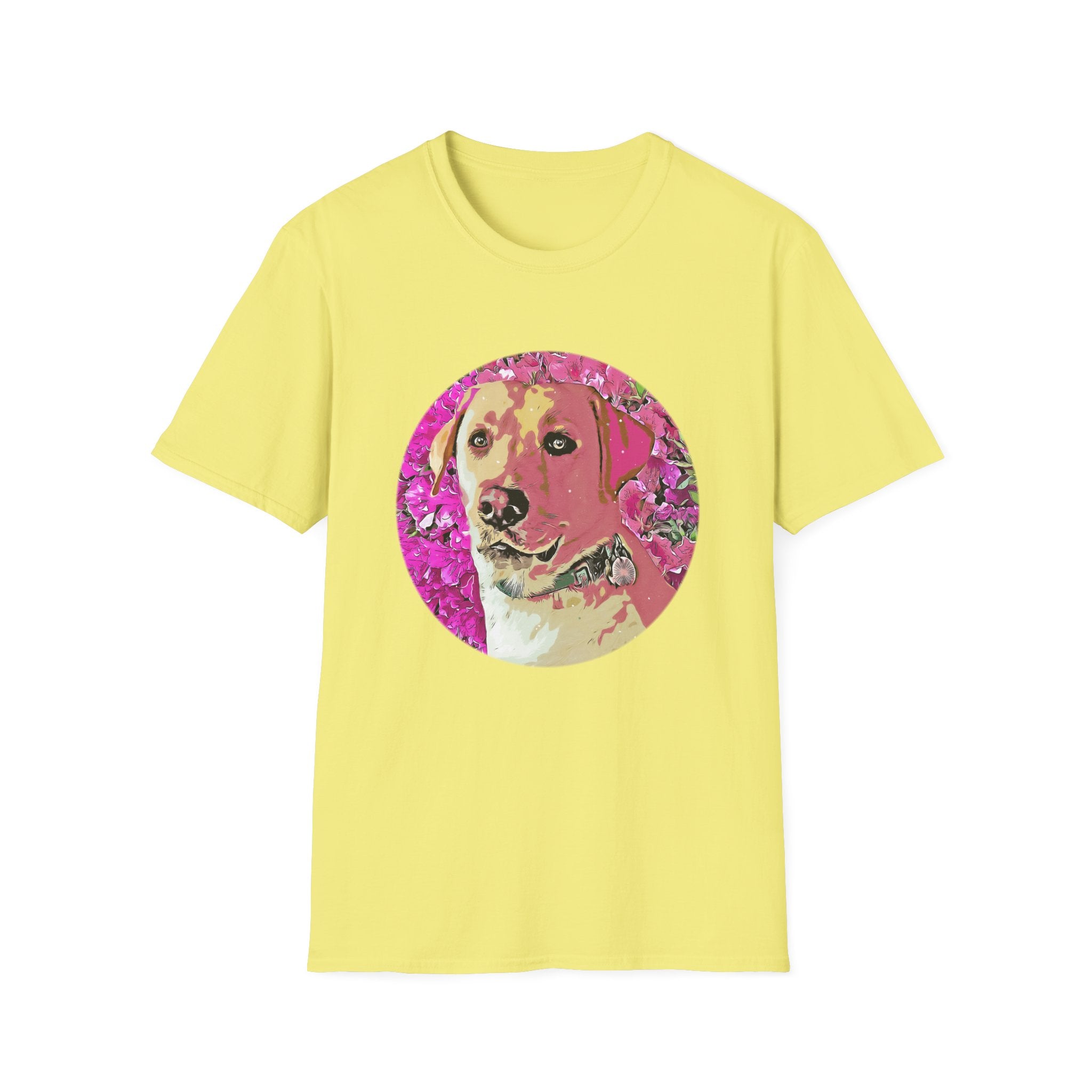 Labrador Retriever Floral Graphic T-Shirt for Dog Lovers