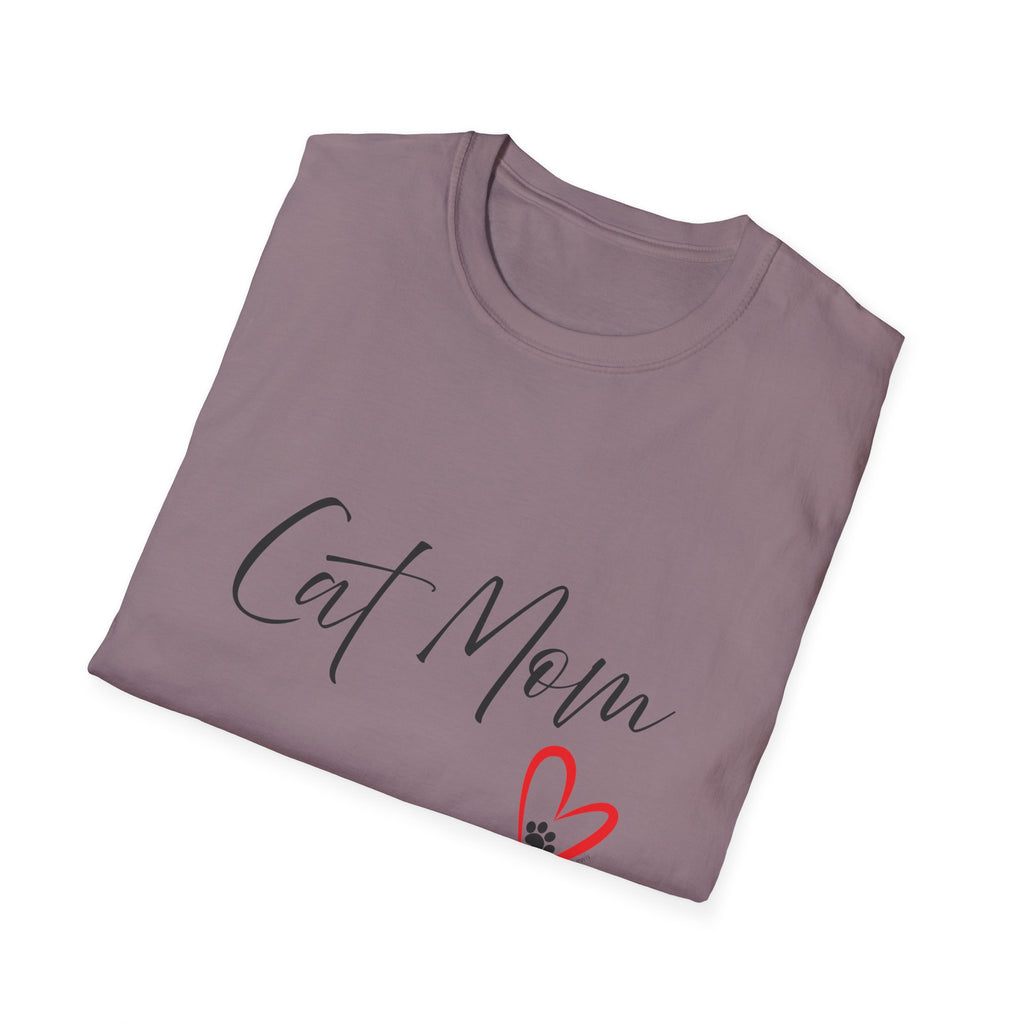 Cat Mom Heart Graphic Tee