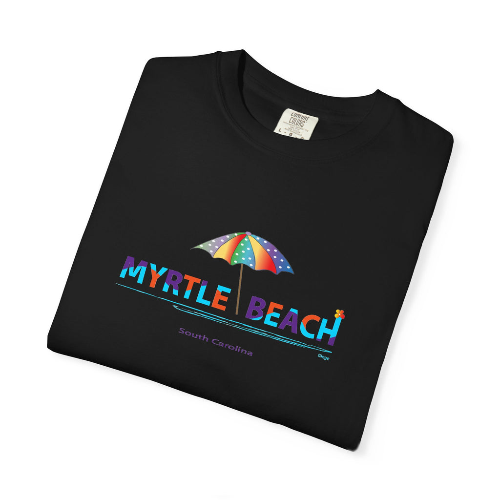 Myrtle Beach South Carolina Graphic Unisex Garment-Dyed T-shirt
