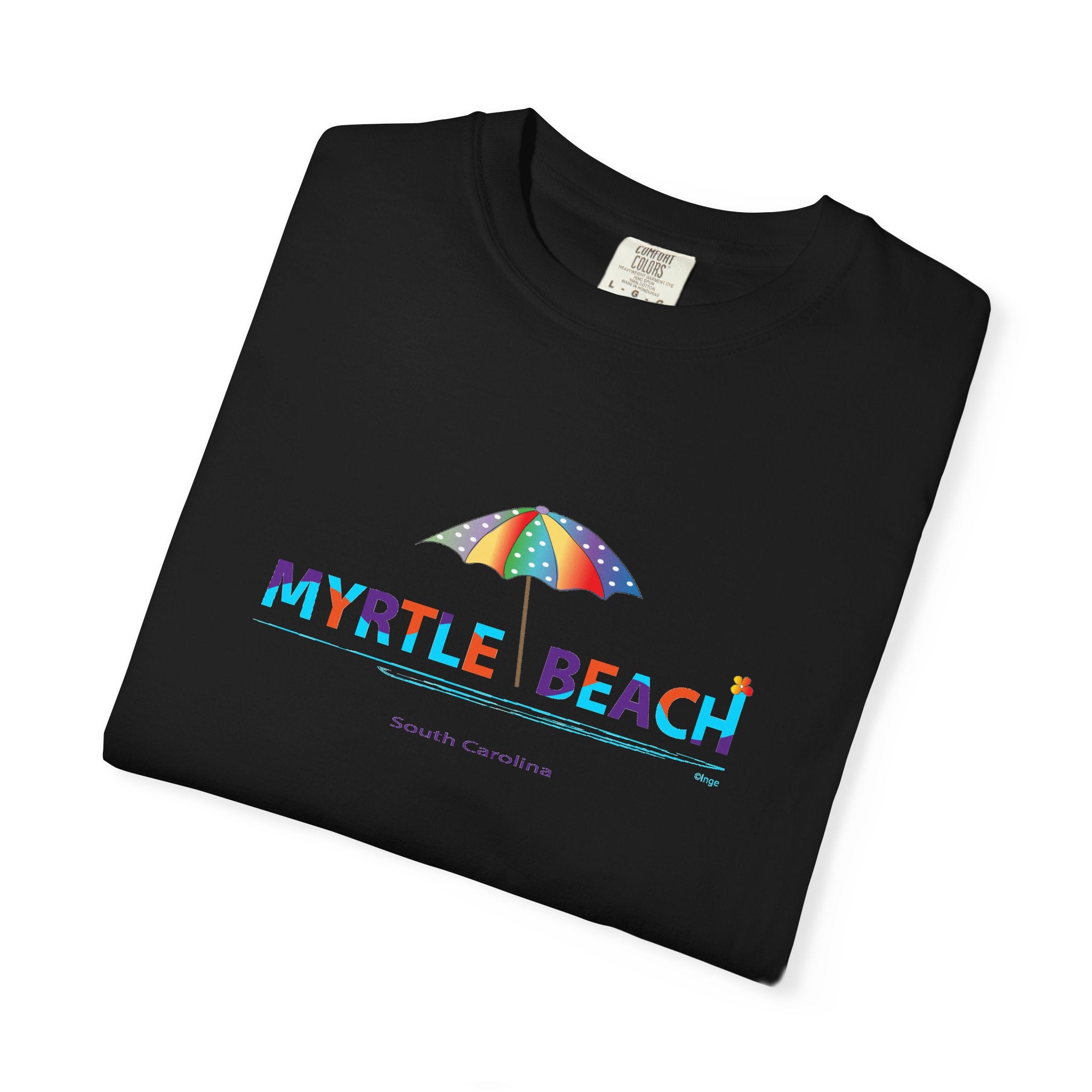 Myrtle Beach South Carolina Graphic Unisex Garment-Dyed T-shirt