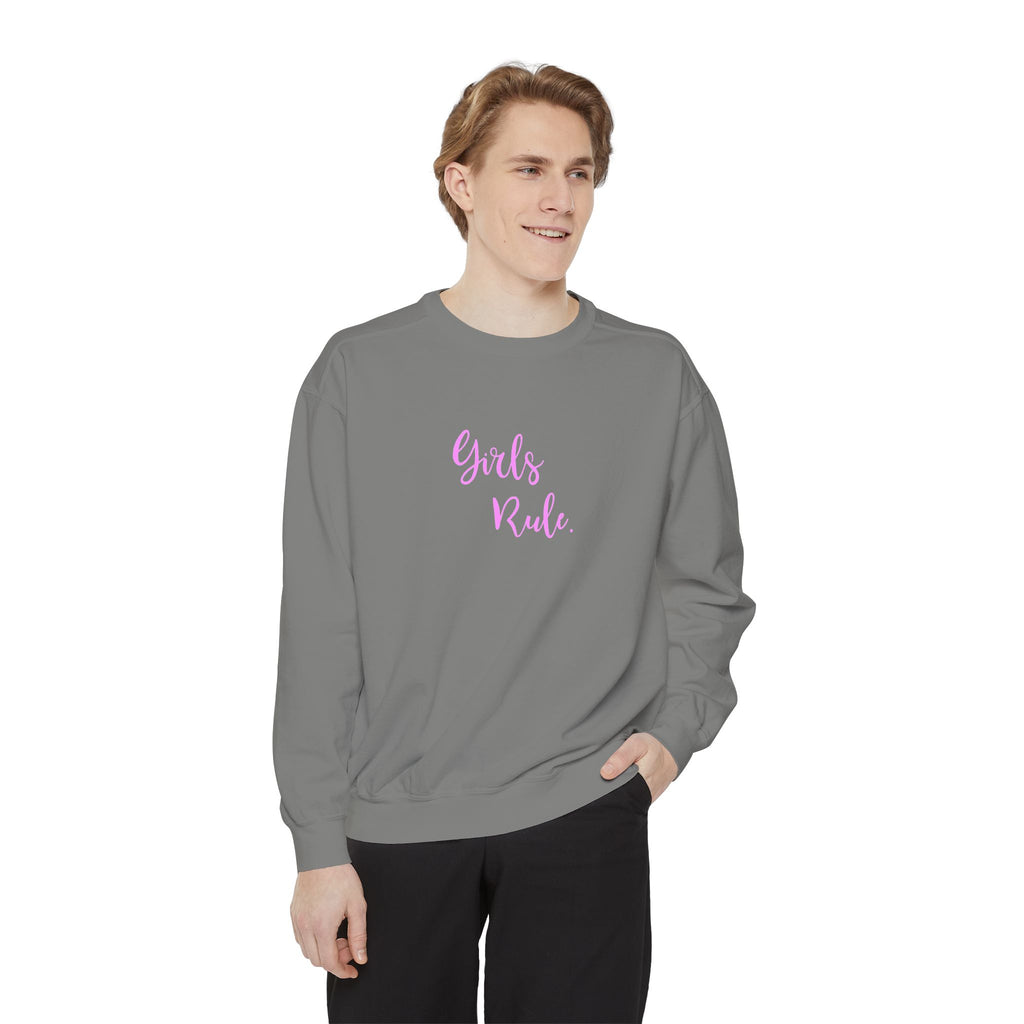 Girls Rule Cool Graphic Unisex Sweatshirt for Women and Girls