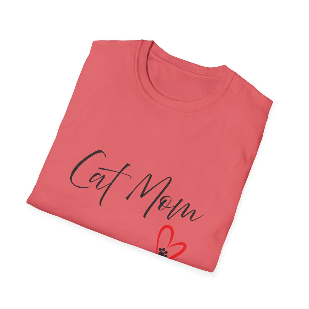 Cat Mom Heart Graphic Tee
