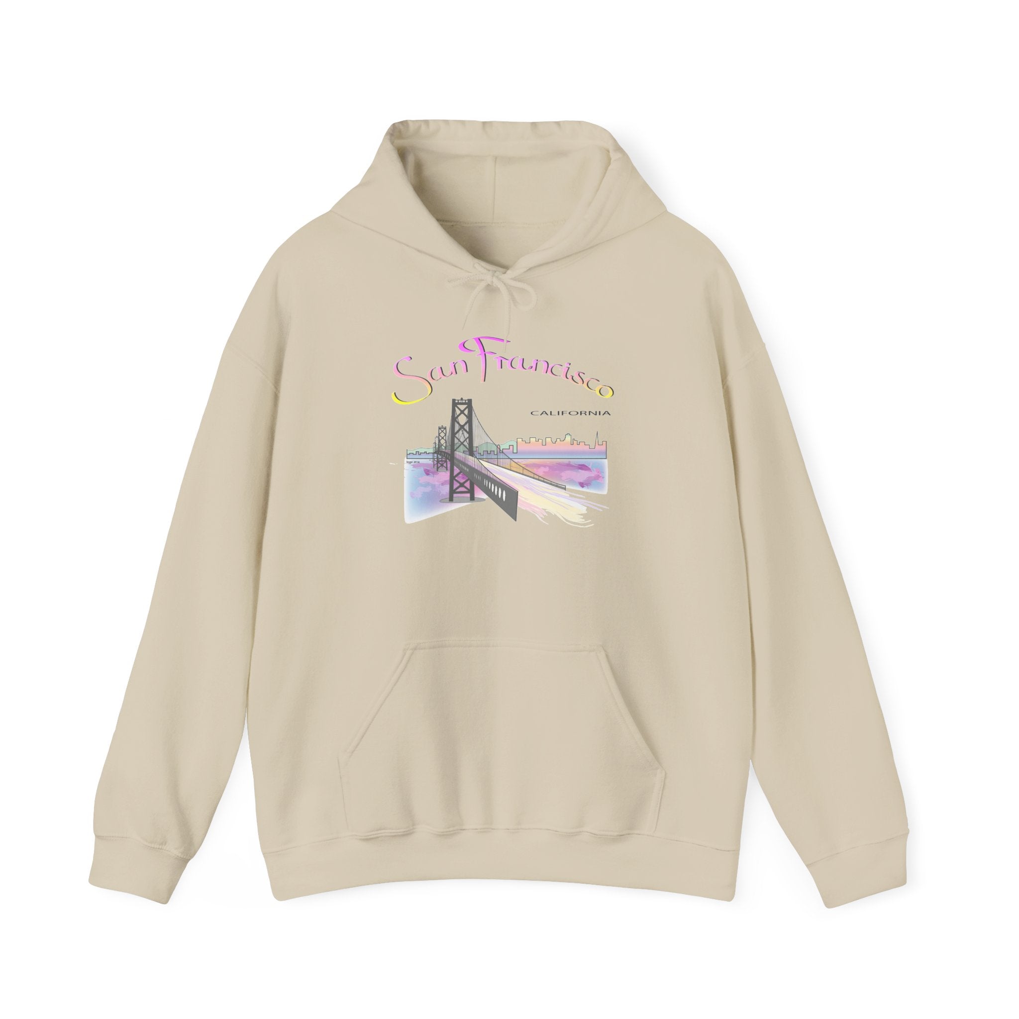 San Francisco Rainbow Bridge Graphic Hoodie - Unisex Heavy Blend™ Hooded Sweatshirt