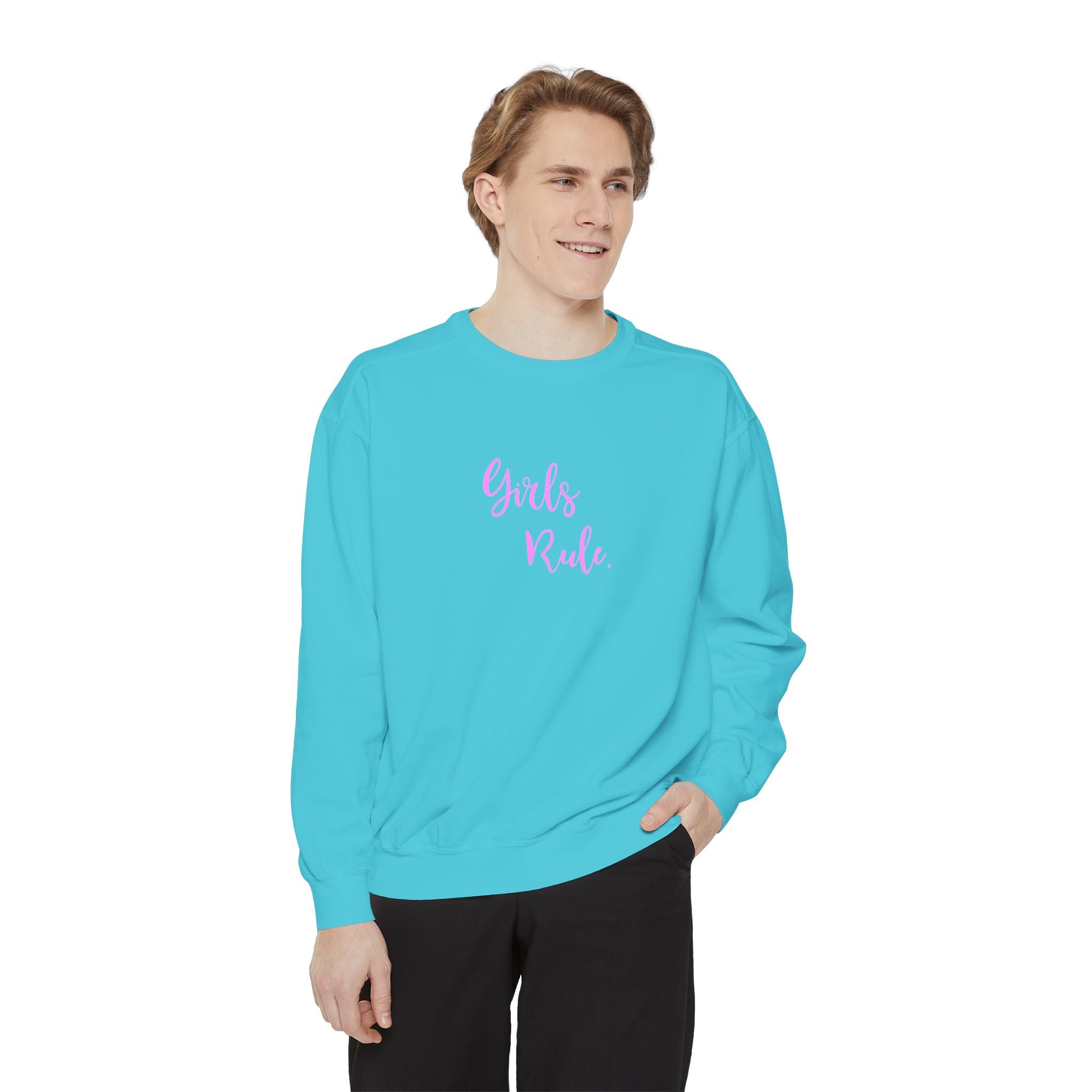 Girls Rule Cool Graphic Unisex Sweatshirt for Women and Girls