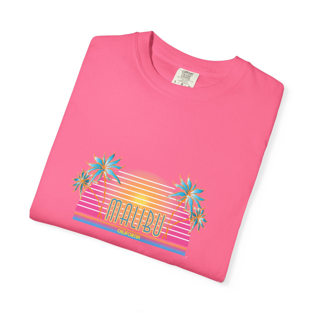 Striking Malibu California Graphic Unisex Garment-Dyed T-shirt