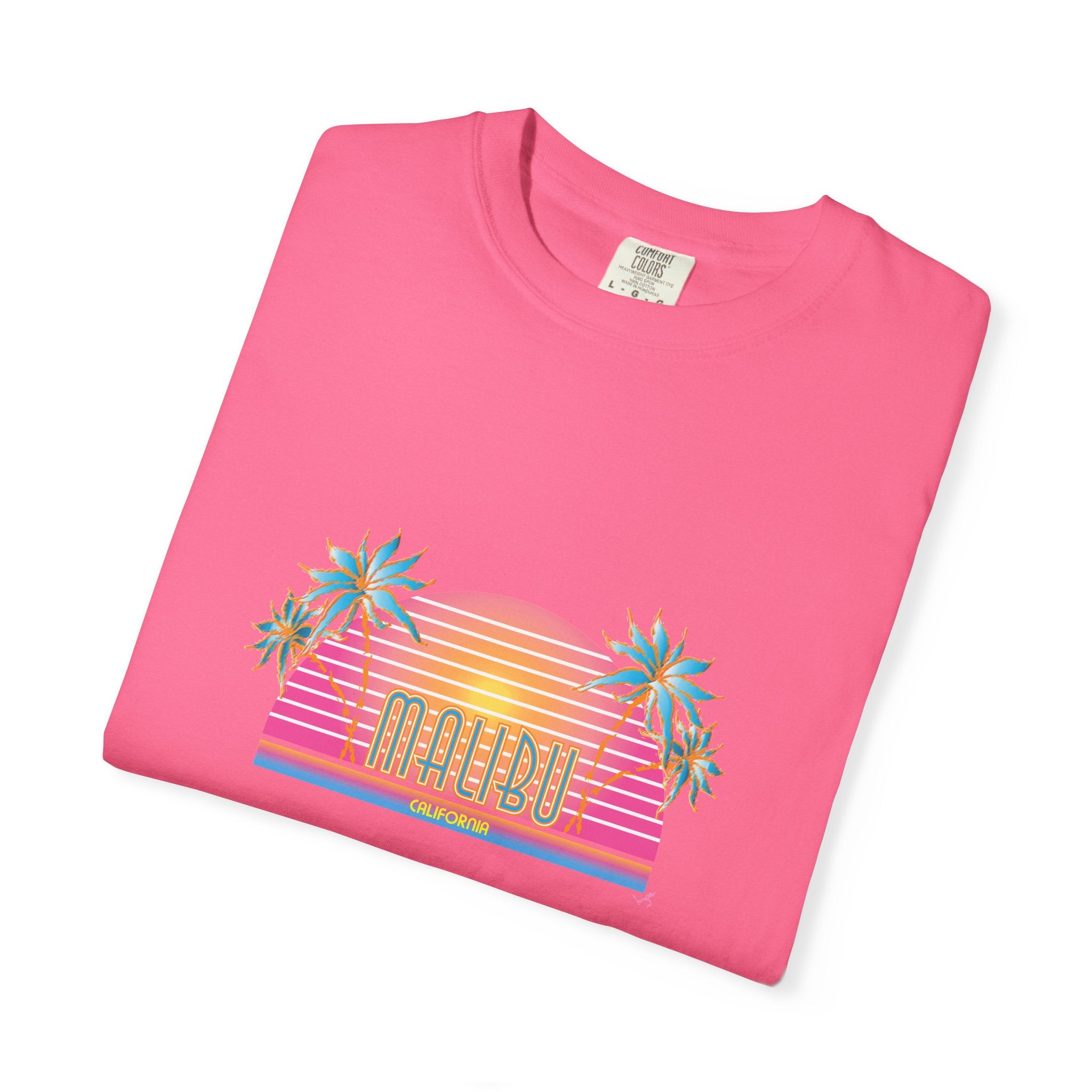 Striking Malibu California Graphic Unisex Garment-Dyed T-shirt