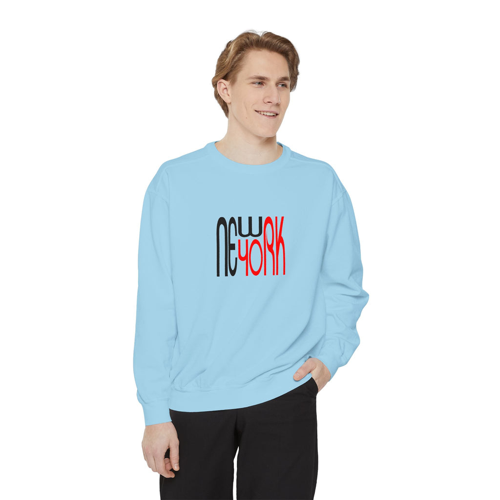 New York Black Red Lettering Graphic Unisex Sweatshirt