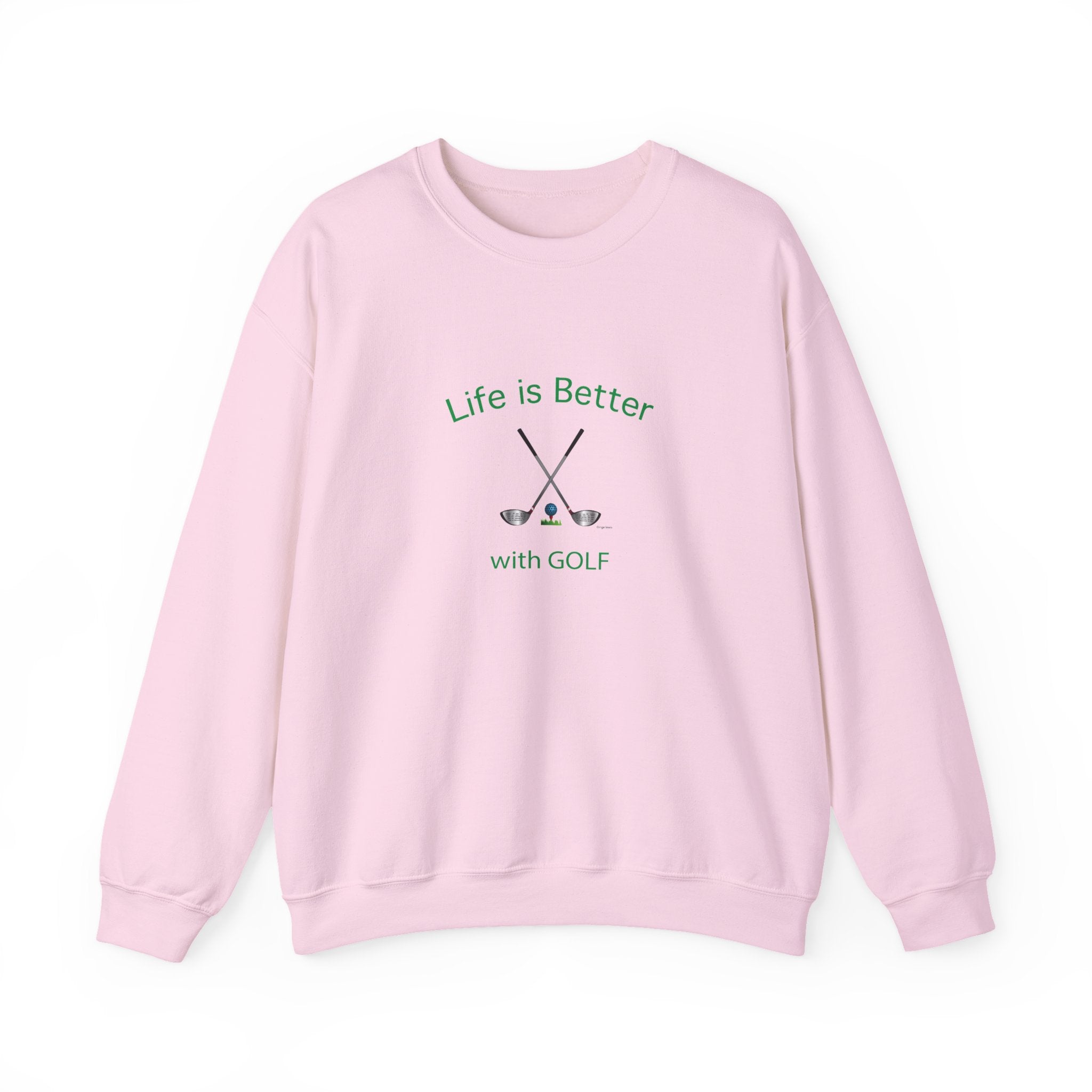 Life Is Better with Golf Graphic Unisex Heavy Blend™ Crewneck Sweatshirt