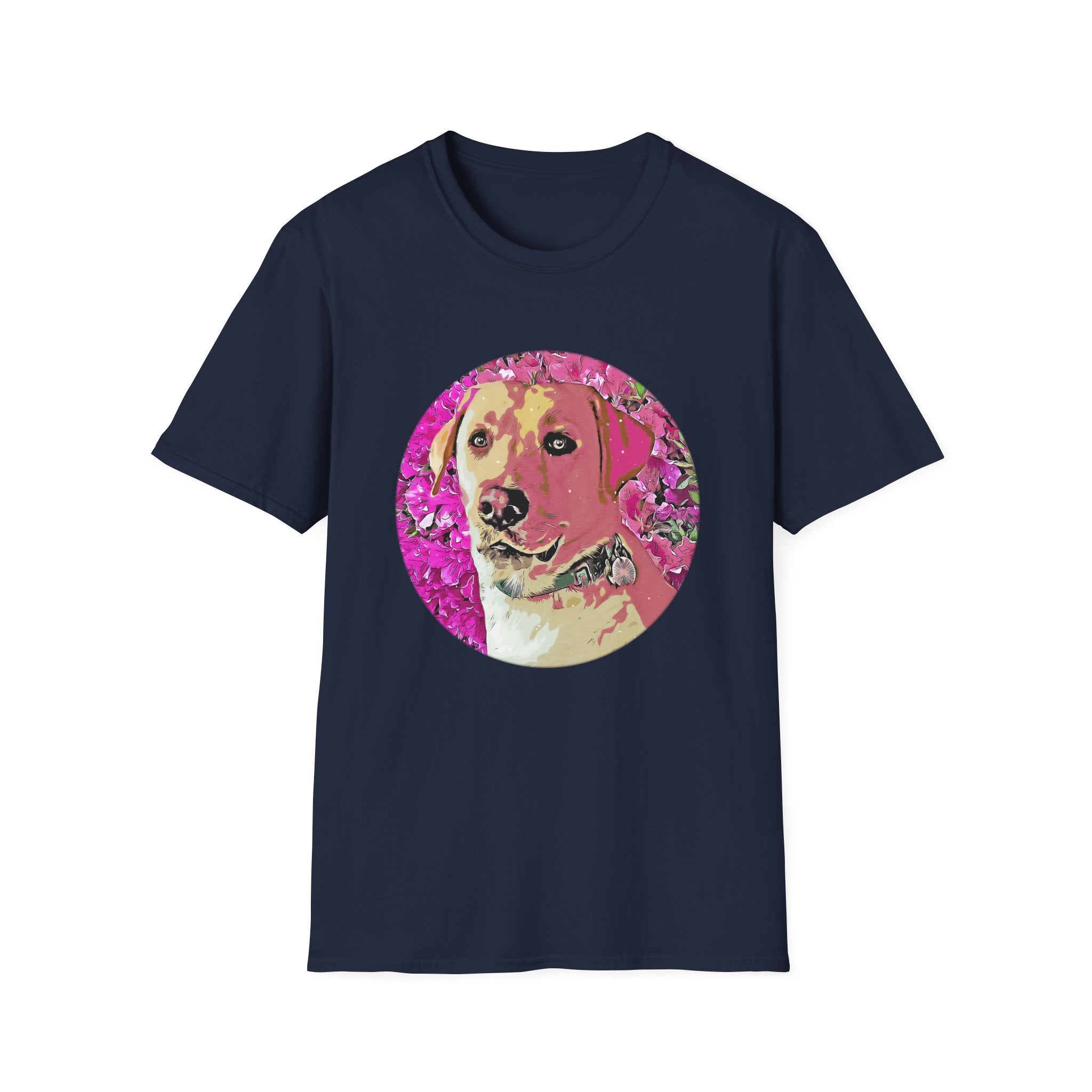Labrador Retriever Floral Graphic T-Shirt for Dog Lovers