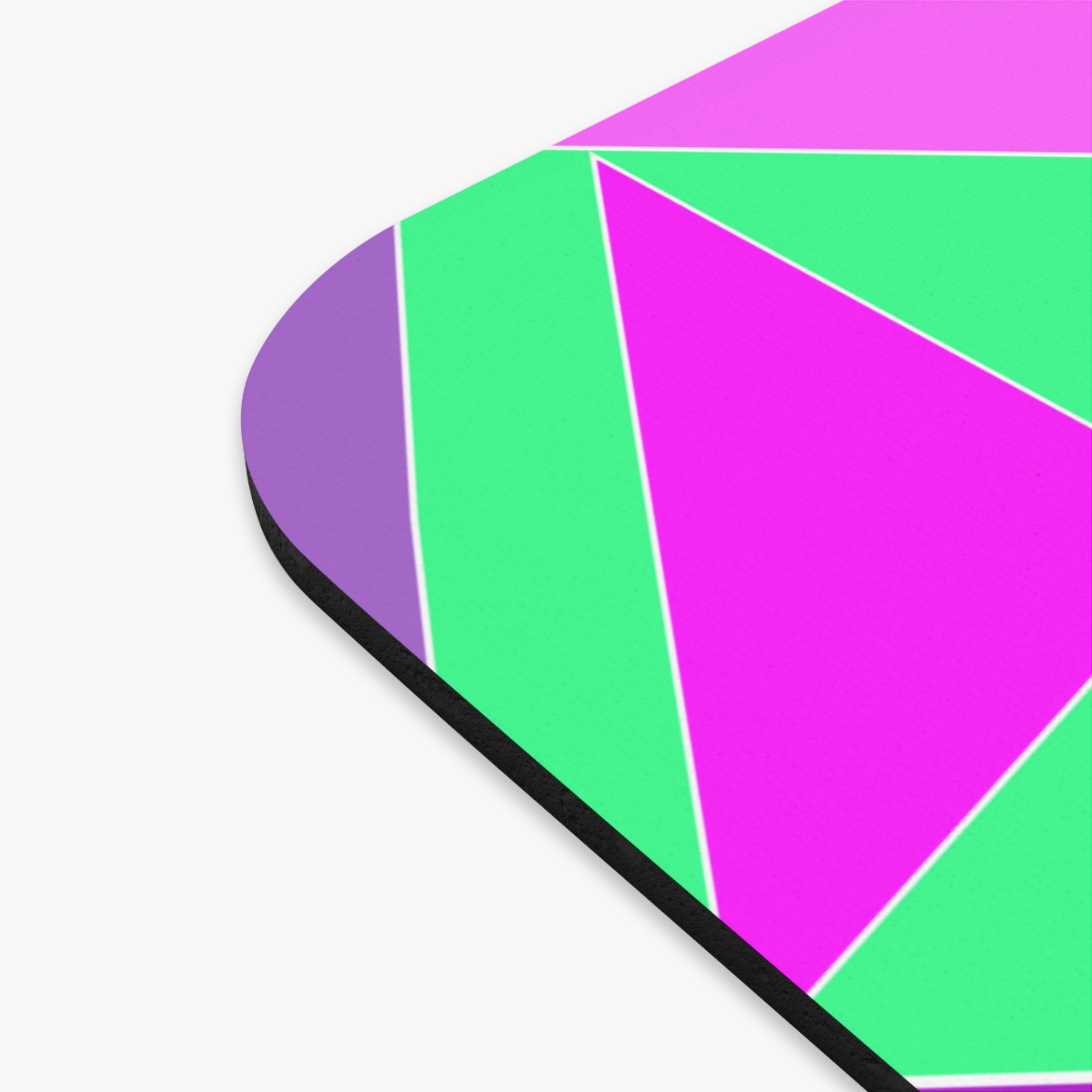 Abstract Purple and Green Shapes Mouse Pad (Rectangle)
