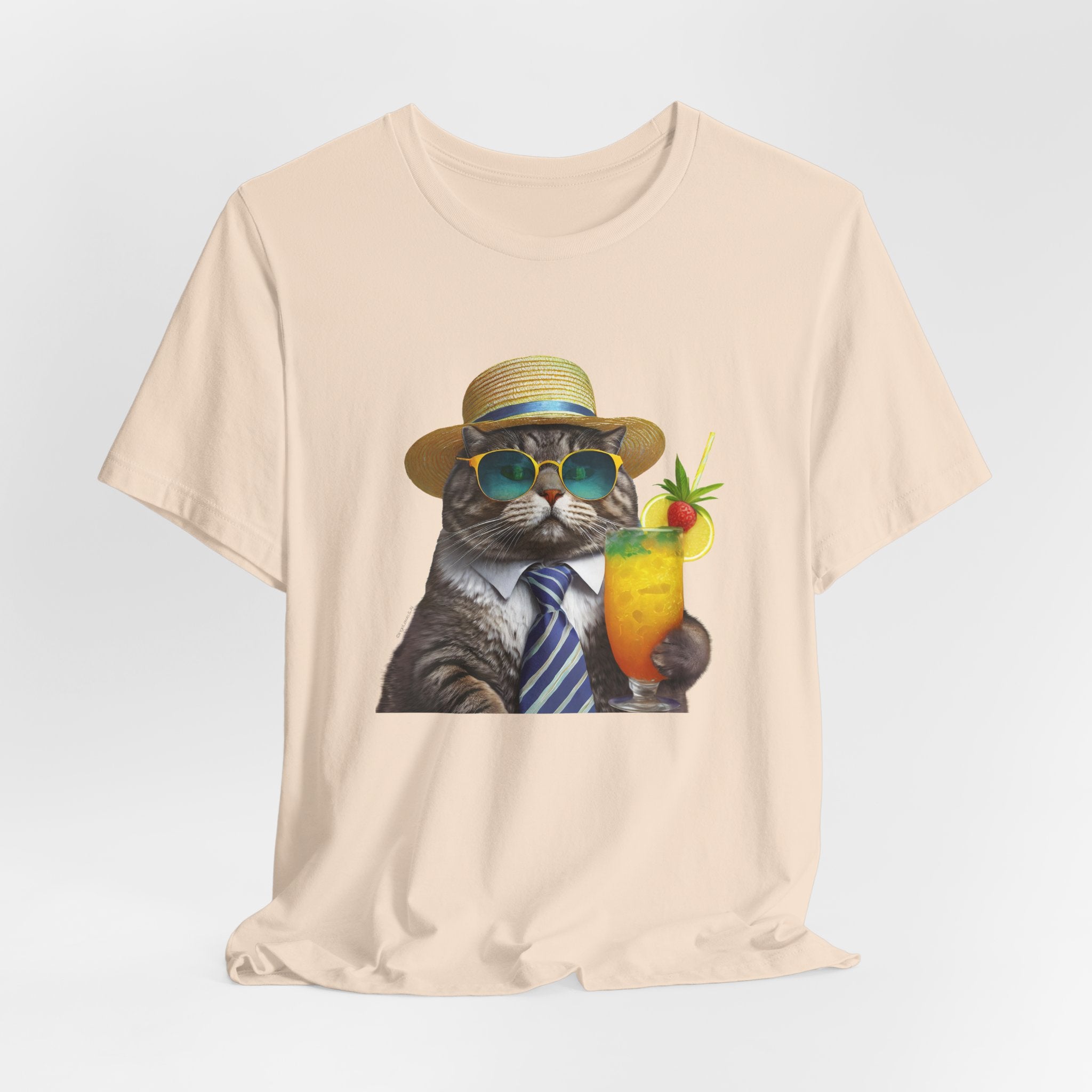 Happy Hour Cat Graphic Tee