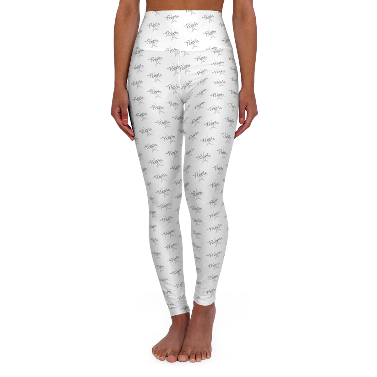 Paris Amour Pattern High-Waisted Yoga Leggings (AOP)