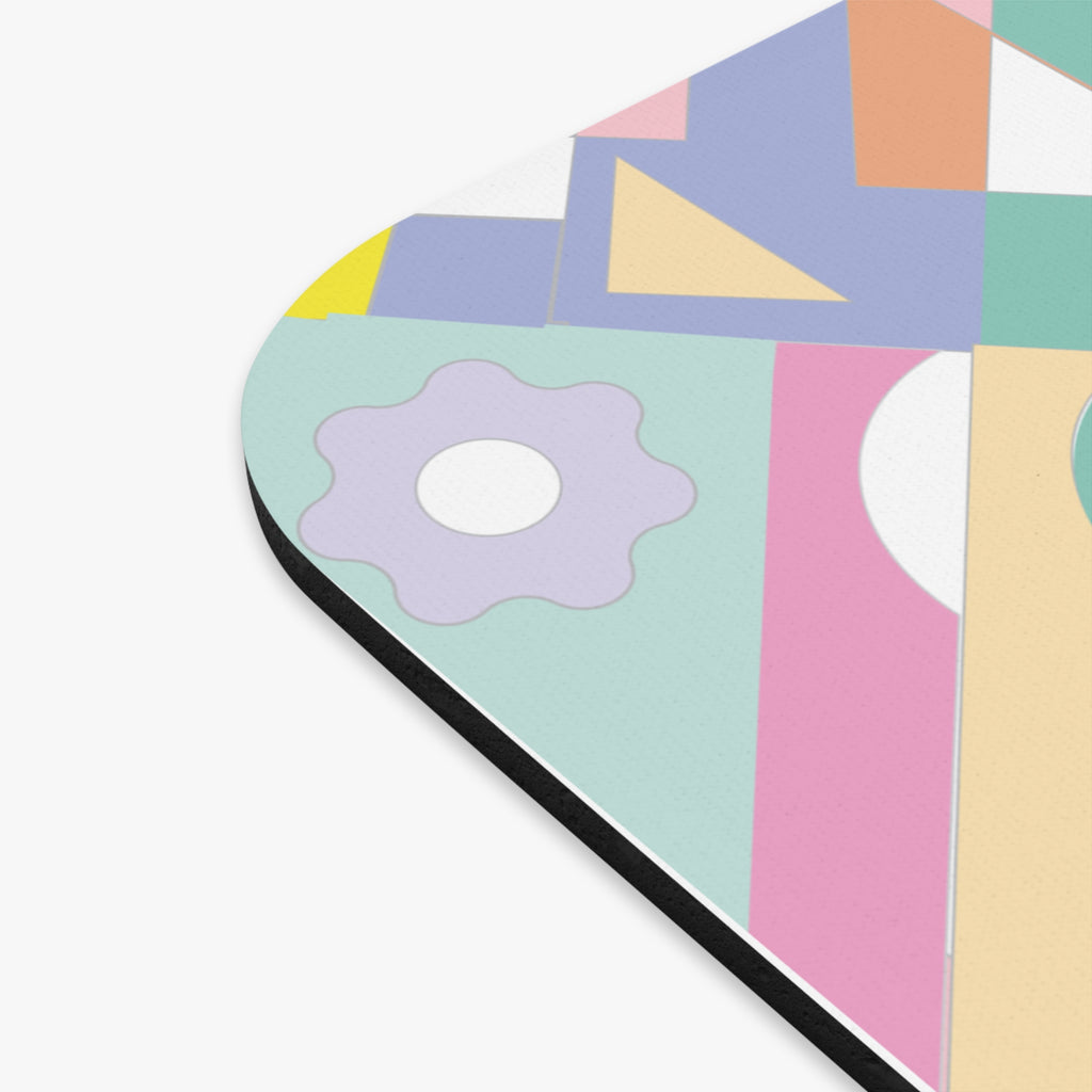 Pastel Geometric Abstract Pattern Mouse Pad (Rectangle)