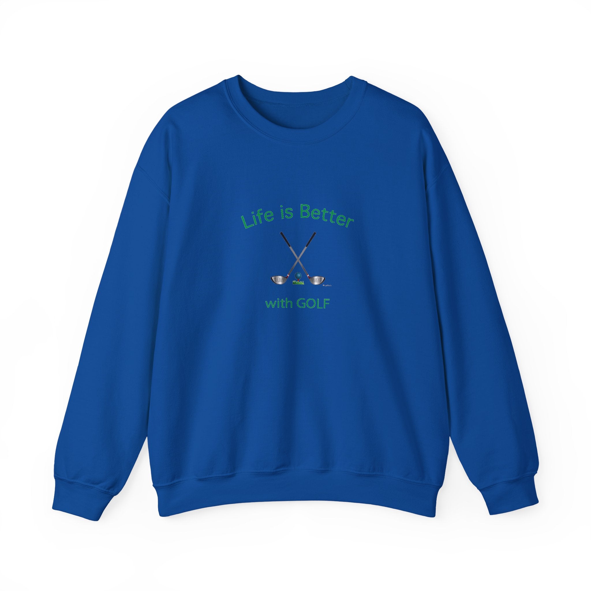 Life Is Better with Golf Graphic Unisex Heavy Blend™ Crewneck Sweatshirt
